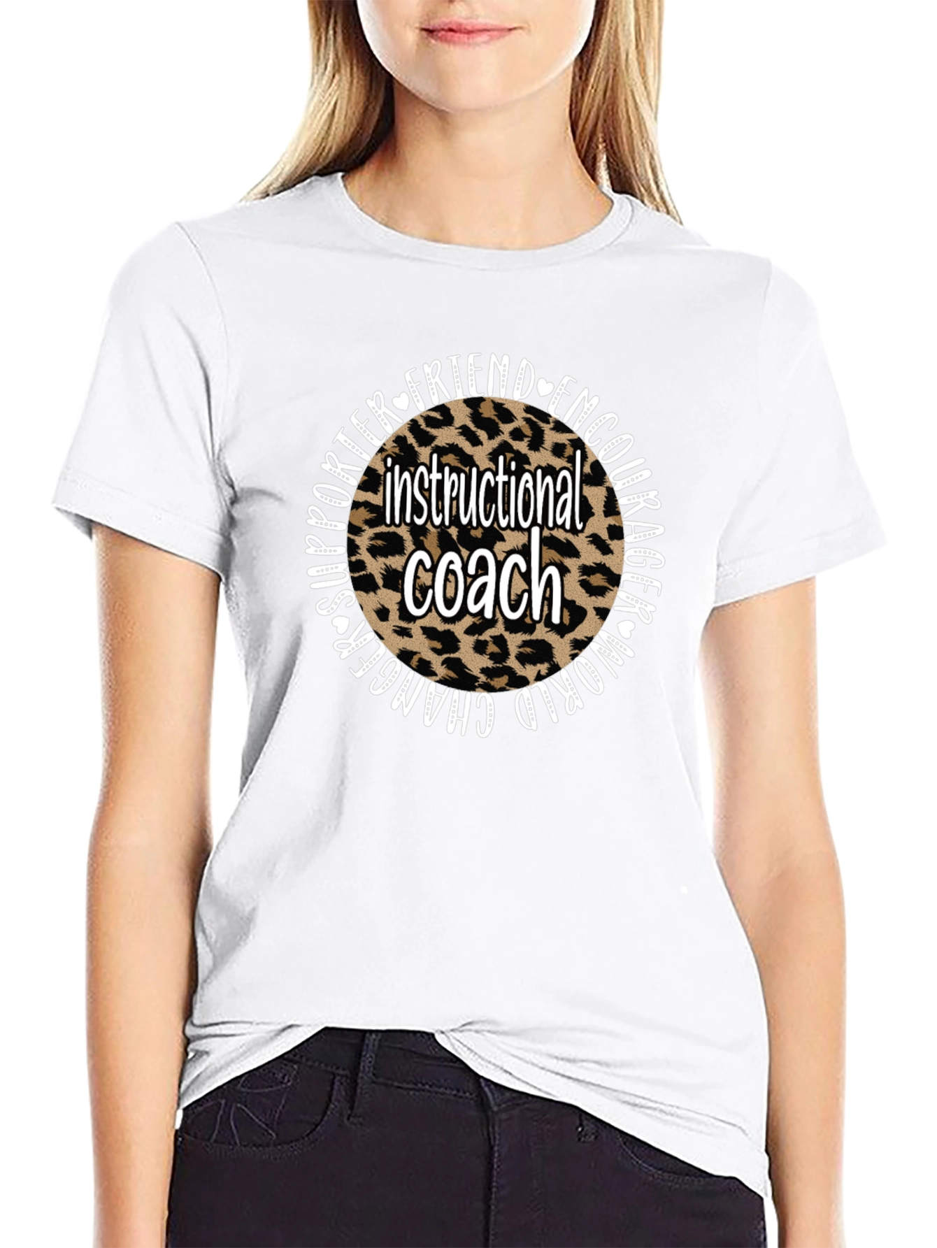 Instructional Coach Leopard Print T-Shirt