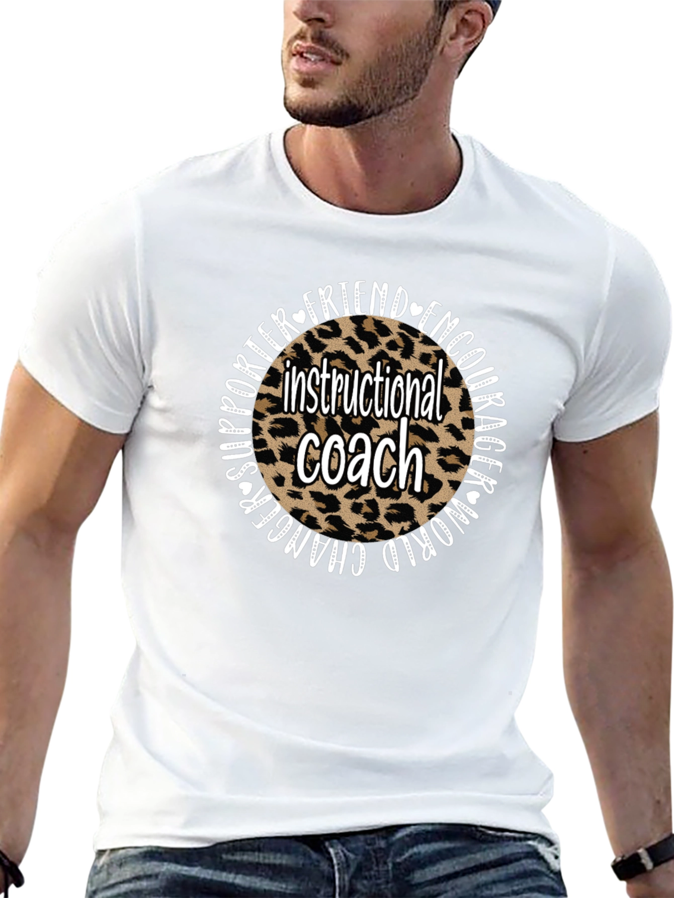 Instructional Coach Leopard Print T-Shirt