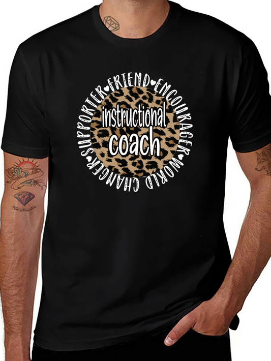 Instructional Coach Leopard Print T-Shirt