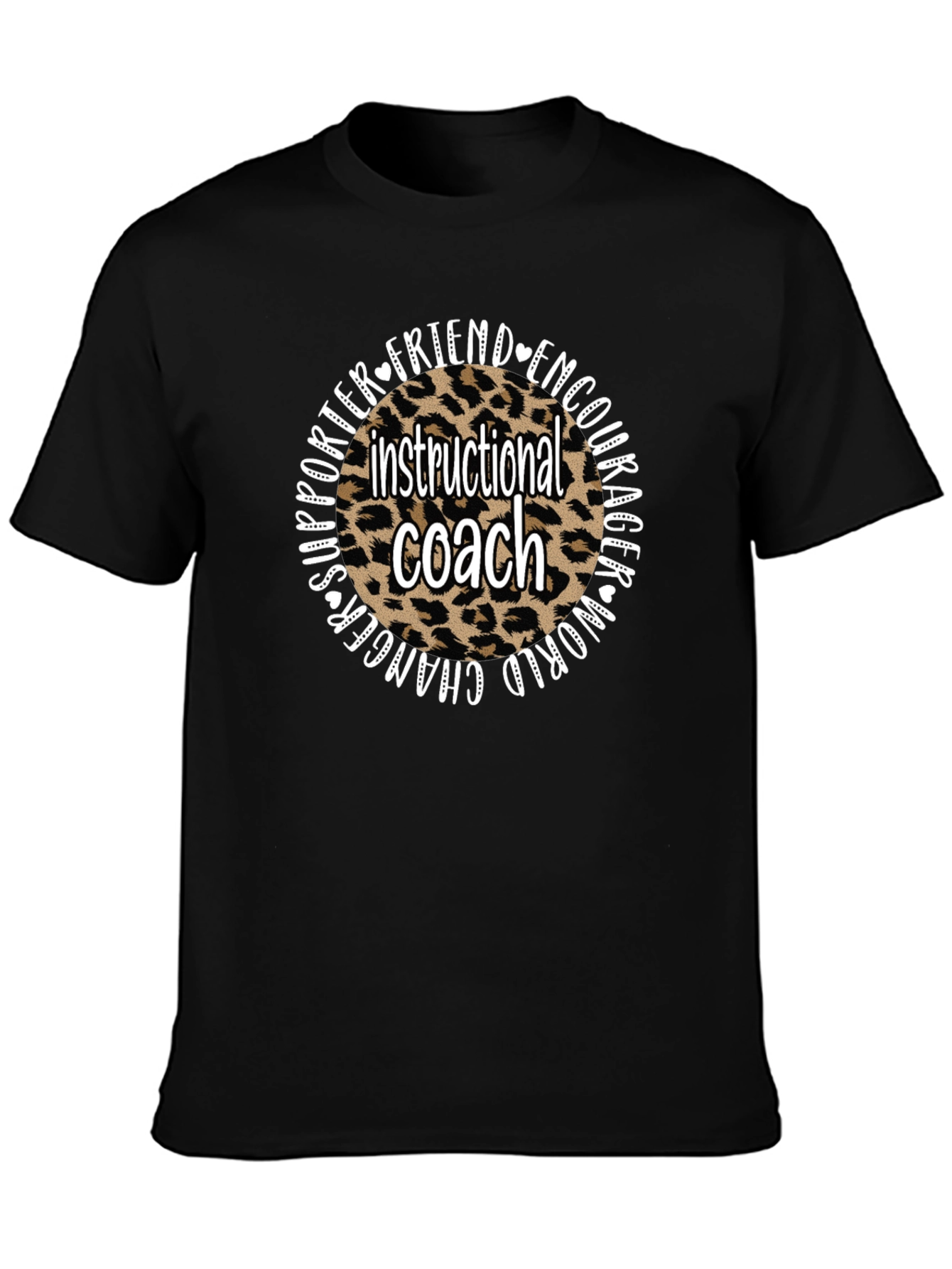 Instructional Coach Leopard Print T-Shirt