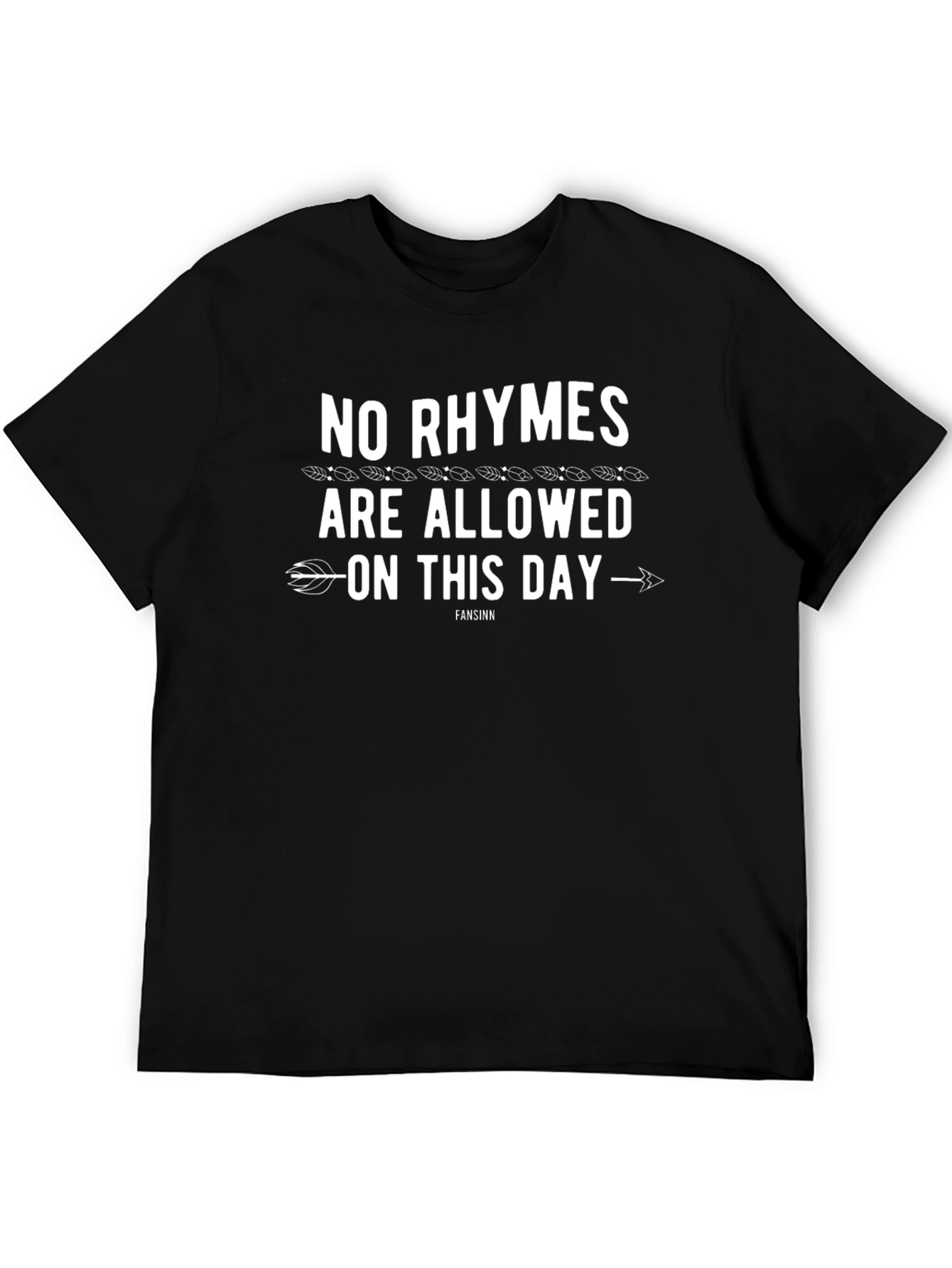 No Rhymes Allowed Black Graphic Tee