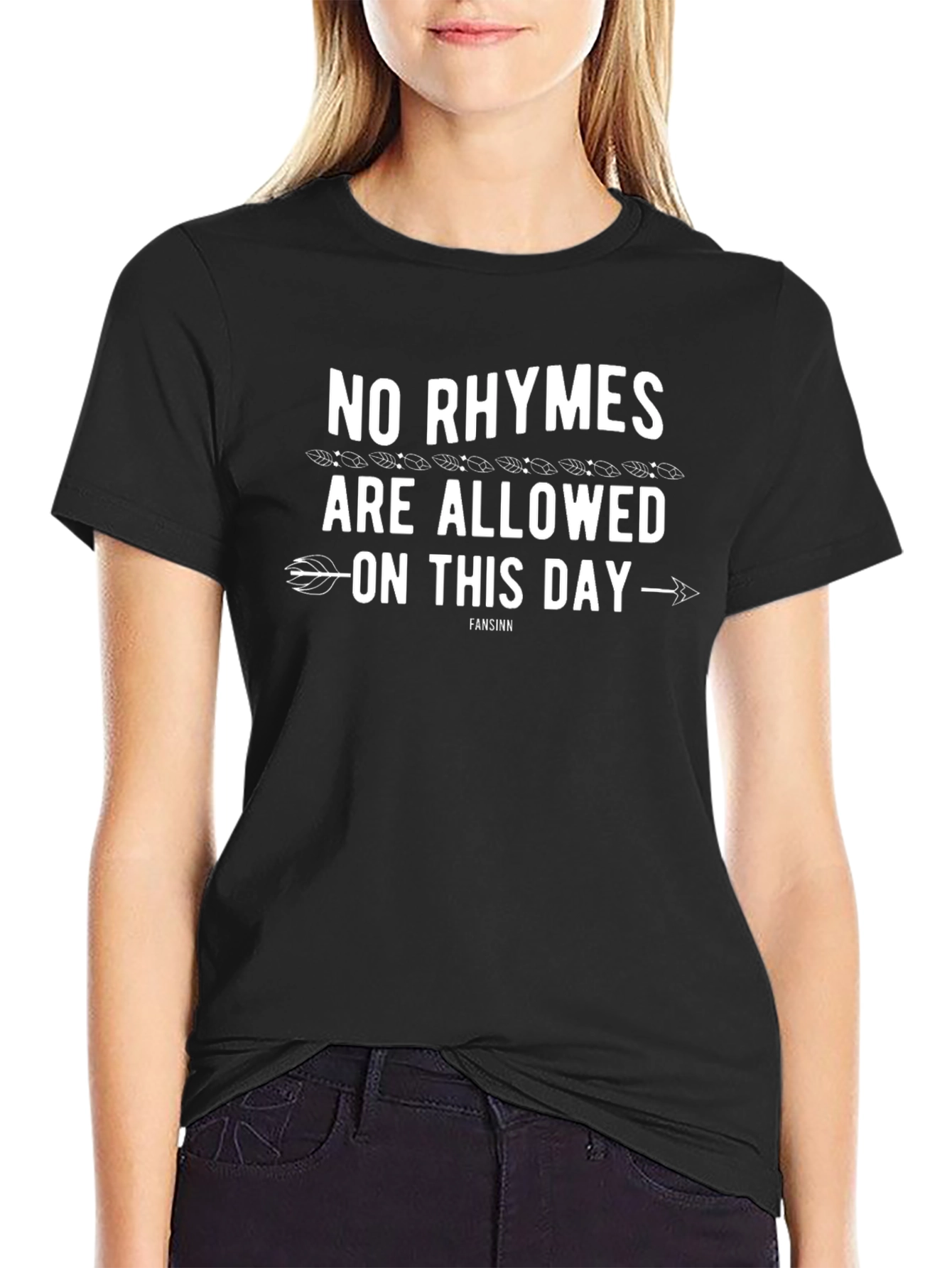 No Rhymes Allowed Black Graphic Tee