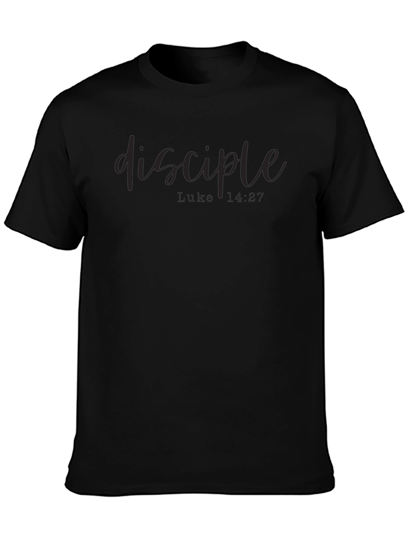 Disciple Luke 14:27 Christian Tee - Black