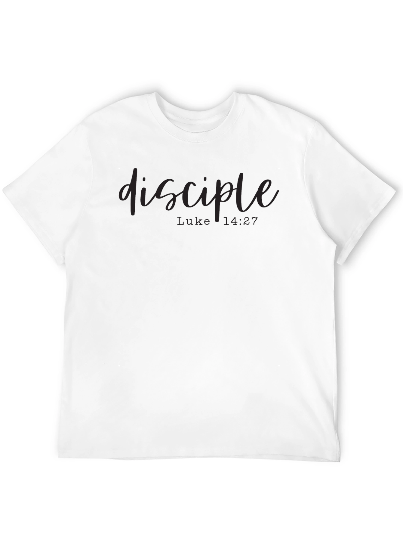 Disciple Luke 14:27 Christian Tee - Black