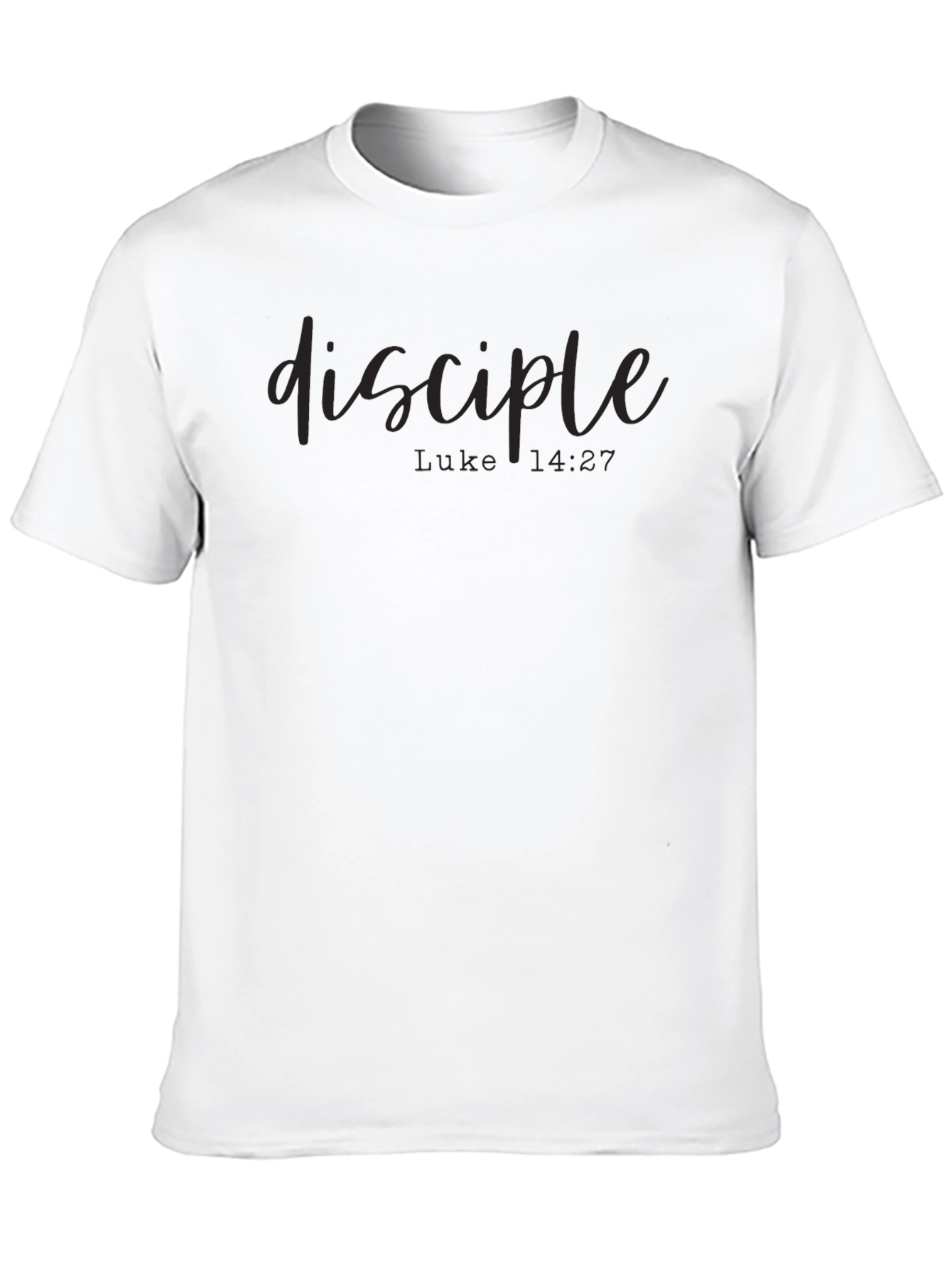 Disciple Luke 14:27 Christian Tee - Black