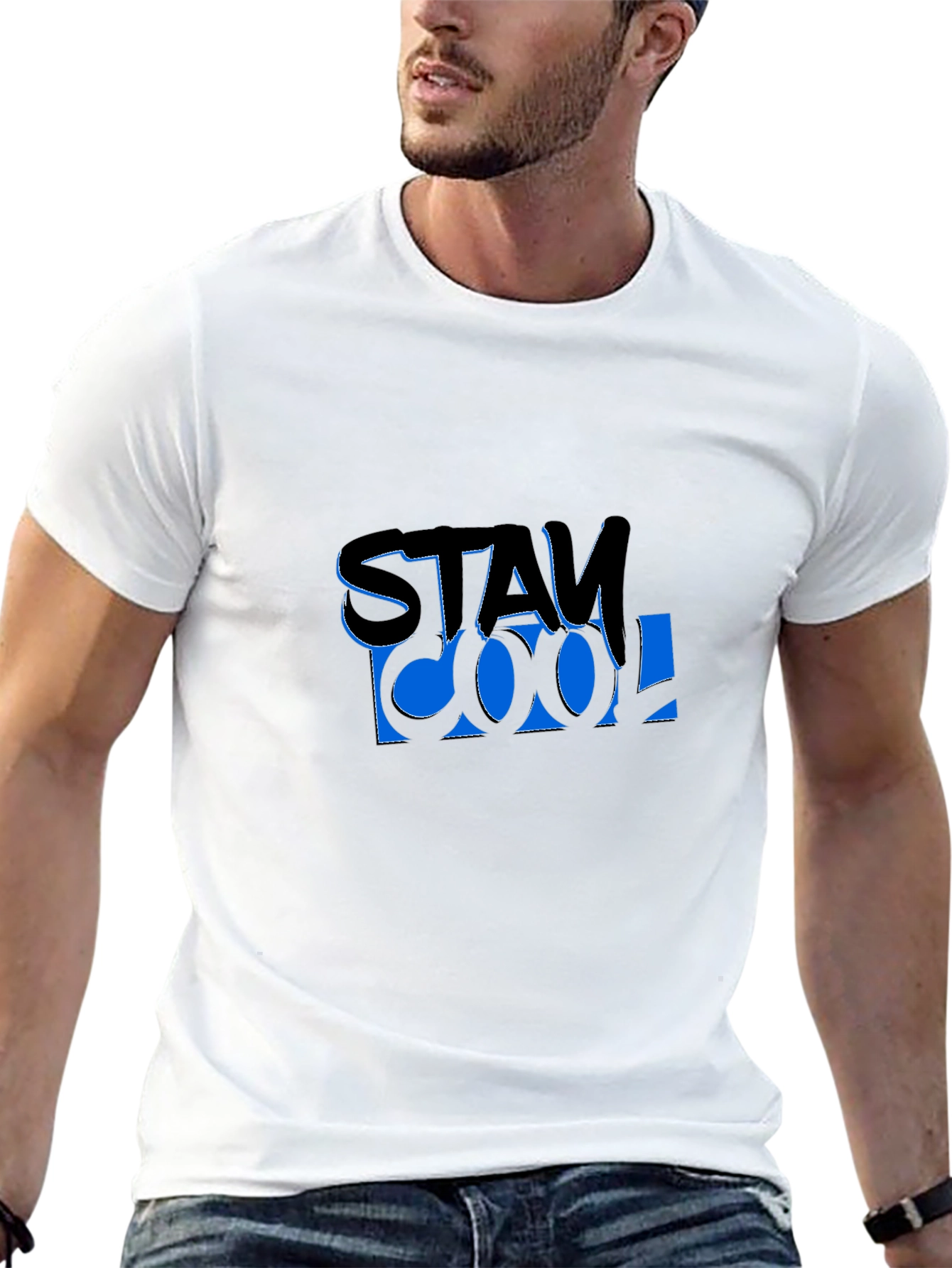 Stay Cool Graphic T-Shirt - Black