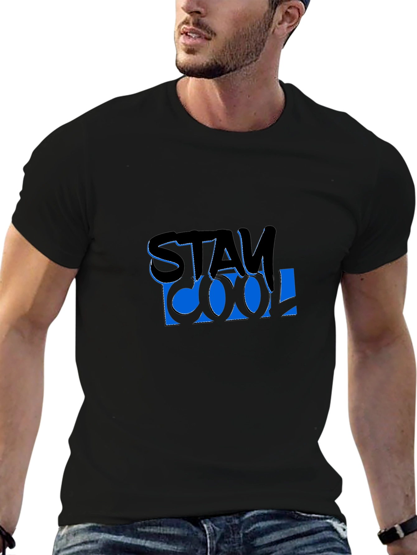 Stay Cool Graphic T-Shirt - Black