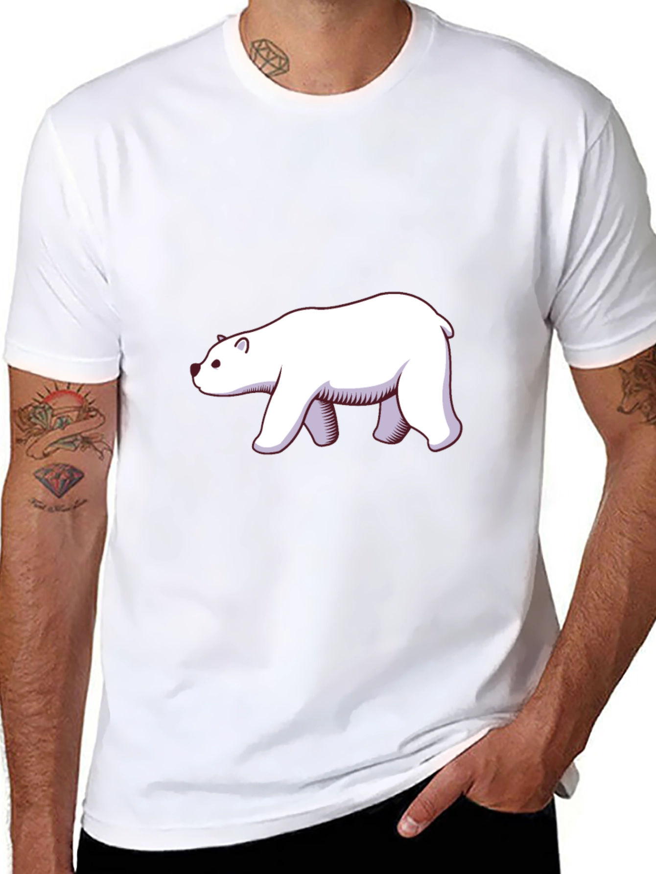 Cool Bear Graphic Tee - Black Cotton T-Shirt