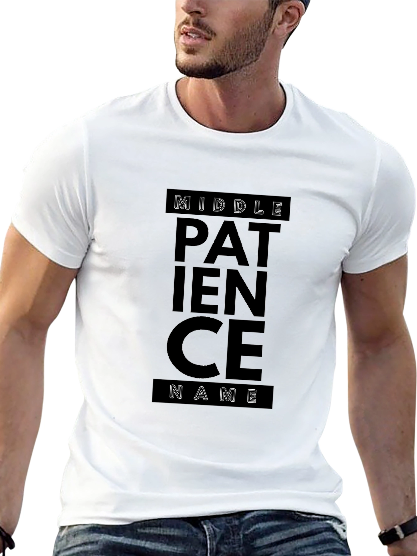 Patience Middle Name Black T-Shirt