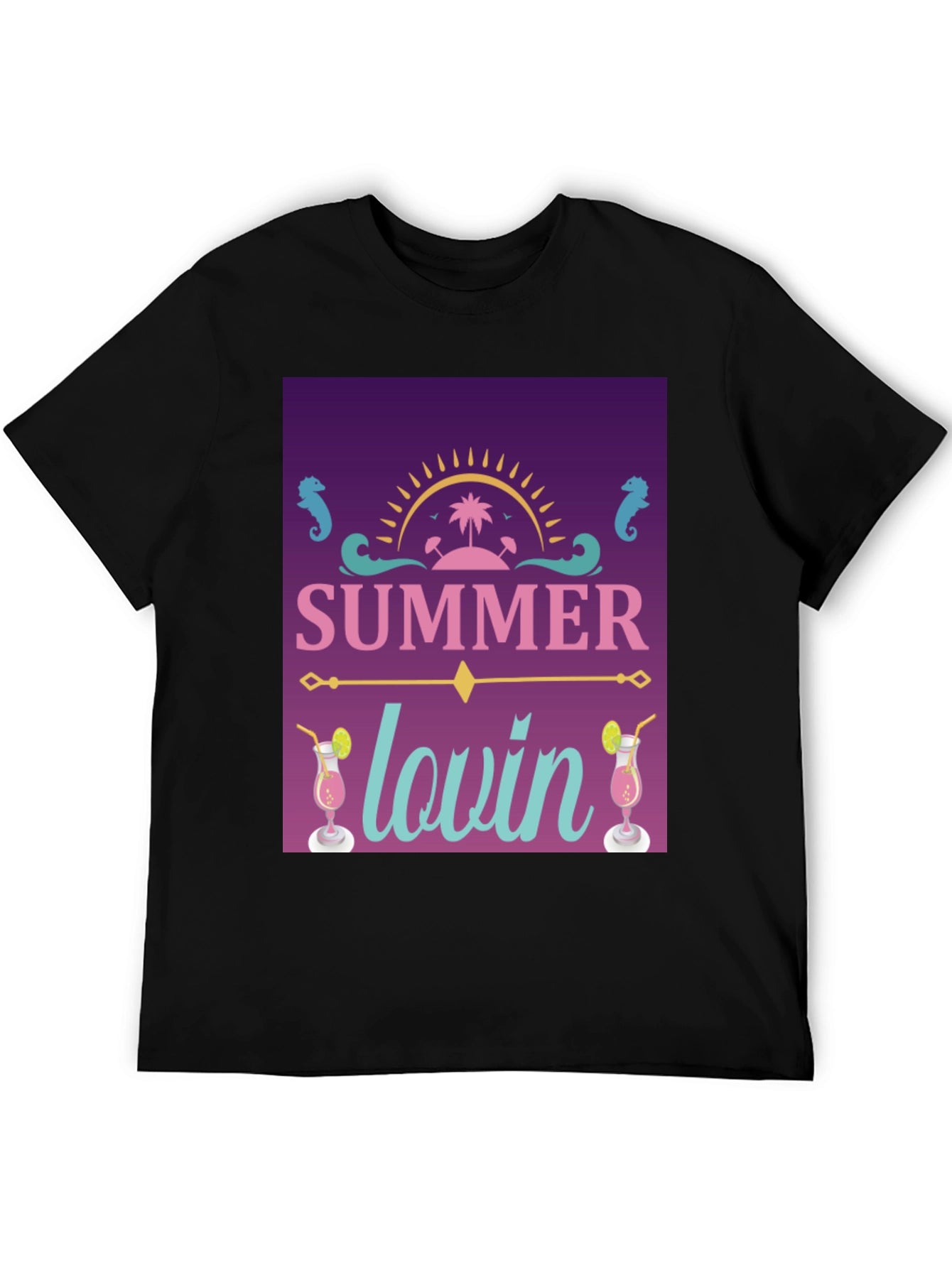 Summer Lovin Graphic T-Shirt - Black