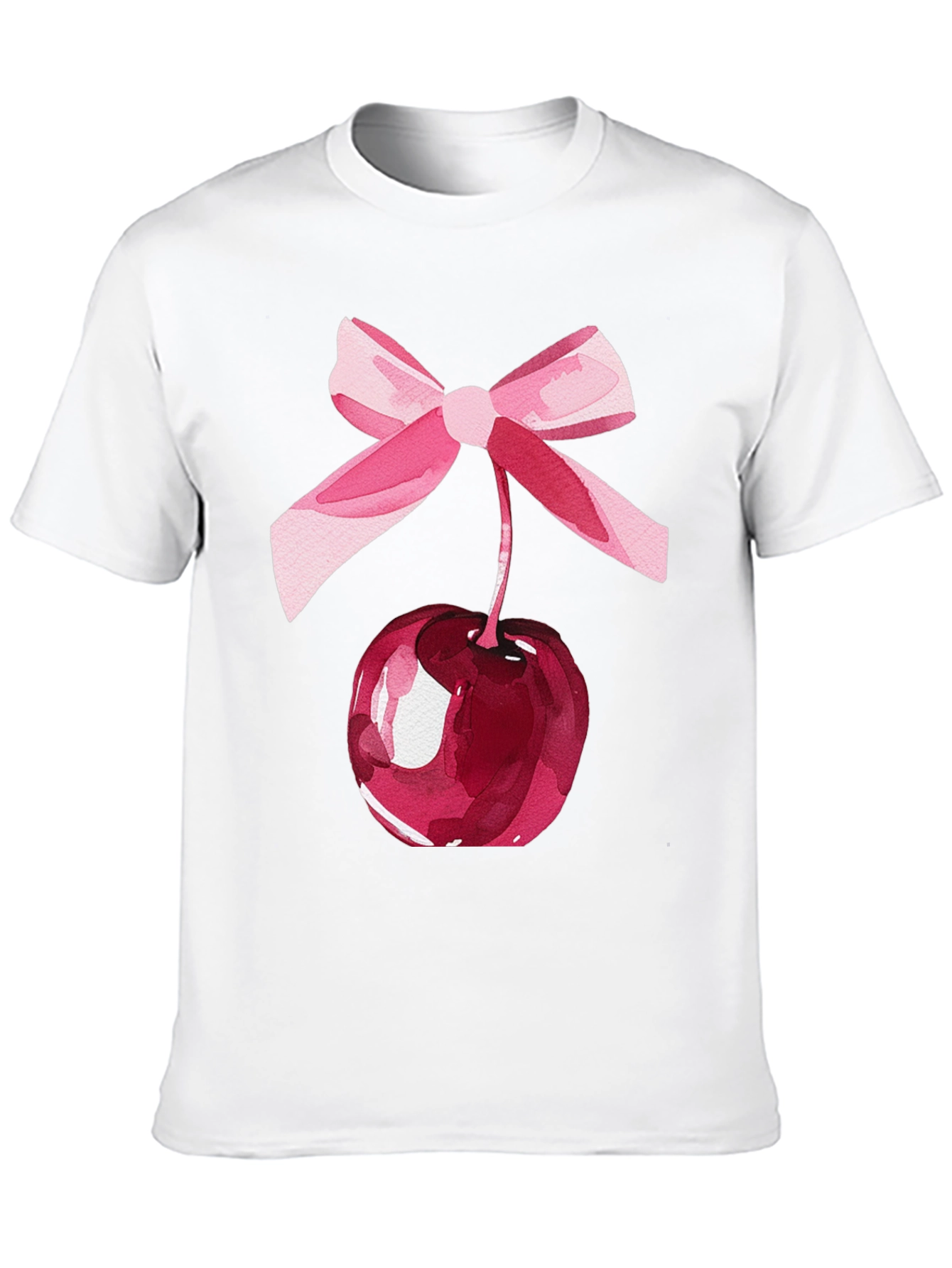 Cherry Bow Graphic Tee - Stylish Casual Wear