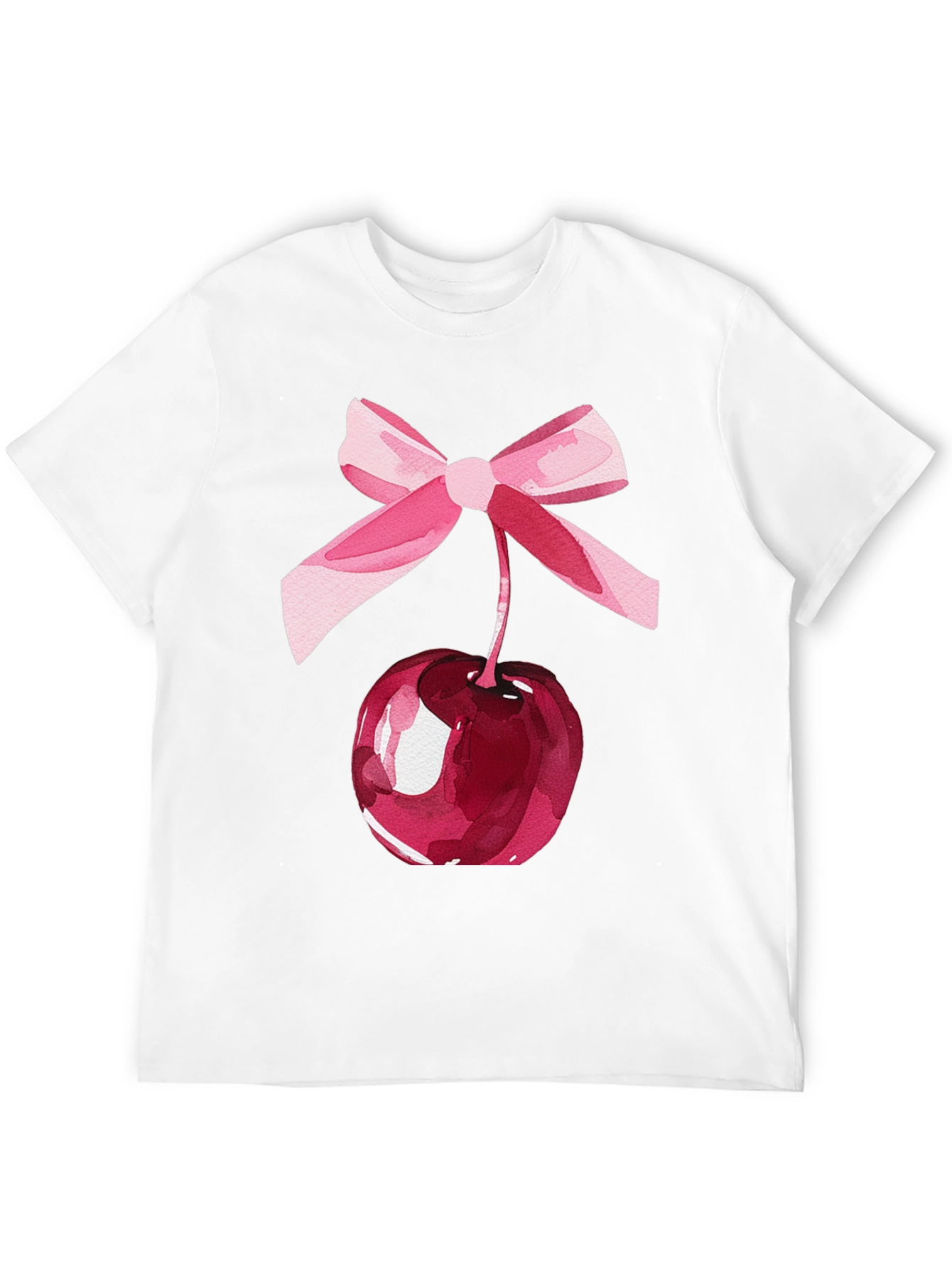 Cherry Bow Graphic Tee - Stylish Casual Wear