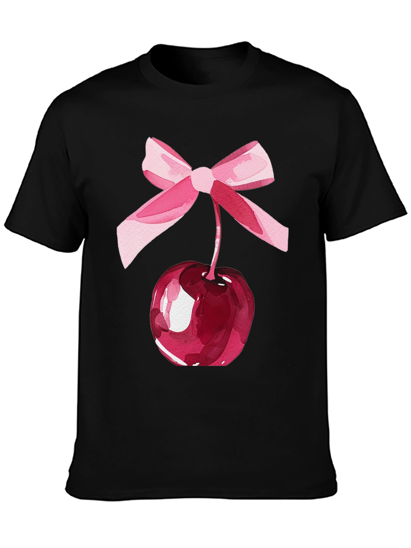 Cherry Bow Graphic Tee - Stylish Casual Wear