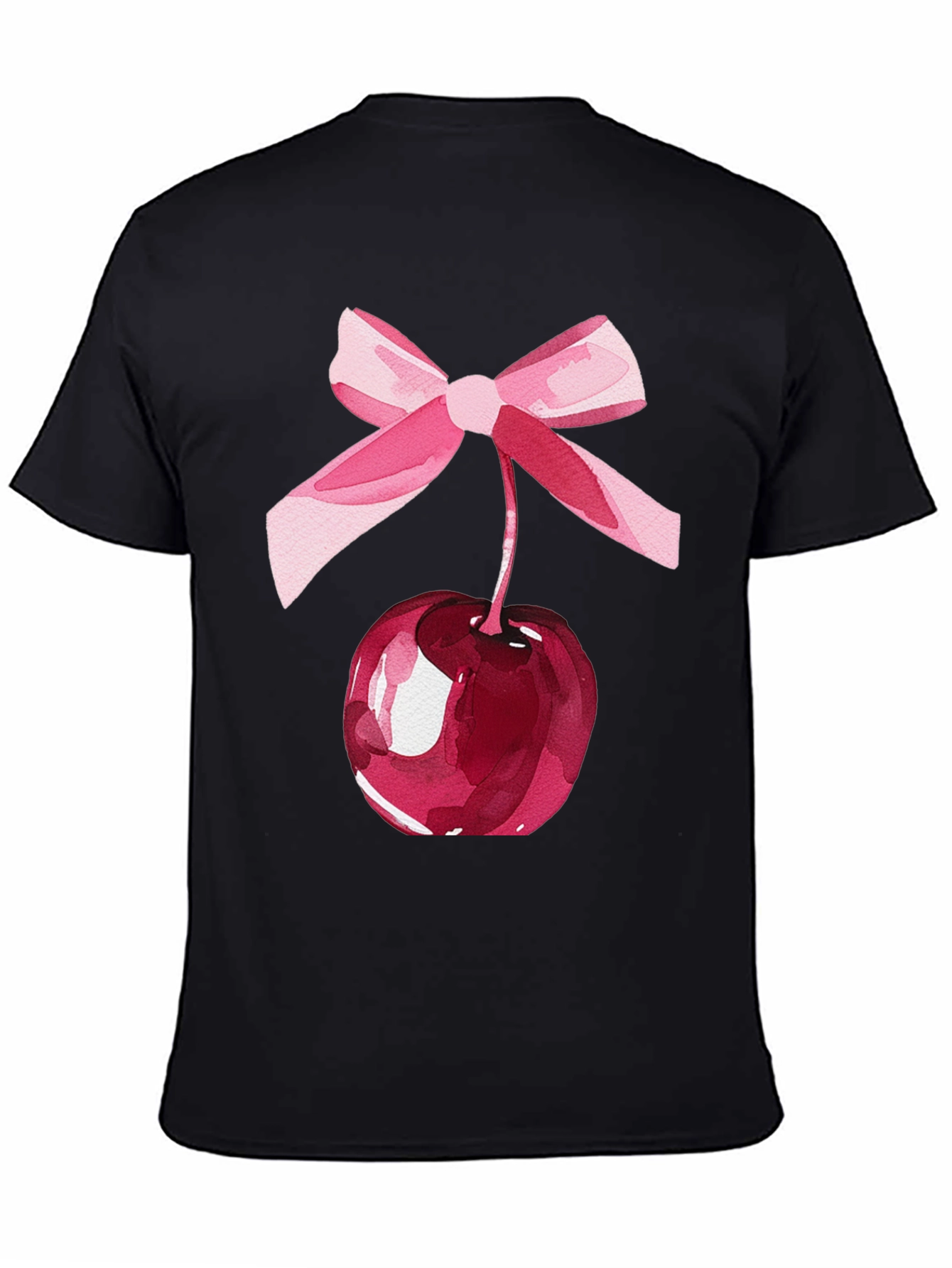 Cherry Bow Graphic Tee - Stylish Casual Wear