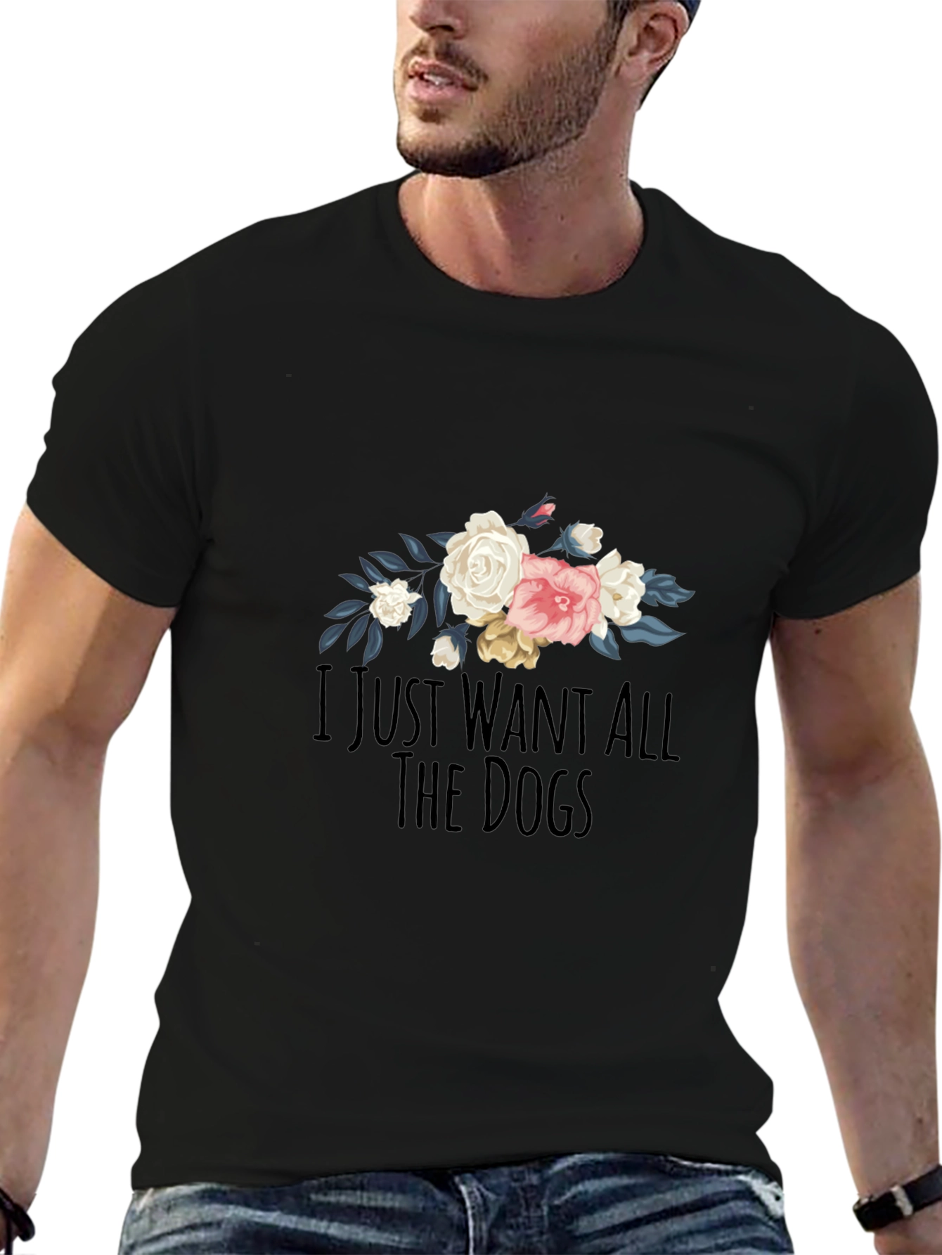 Floral Dog Lover T-Shirt