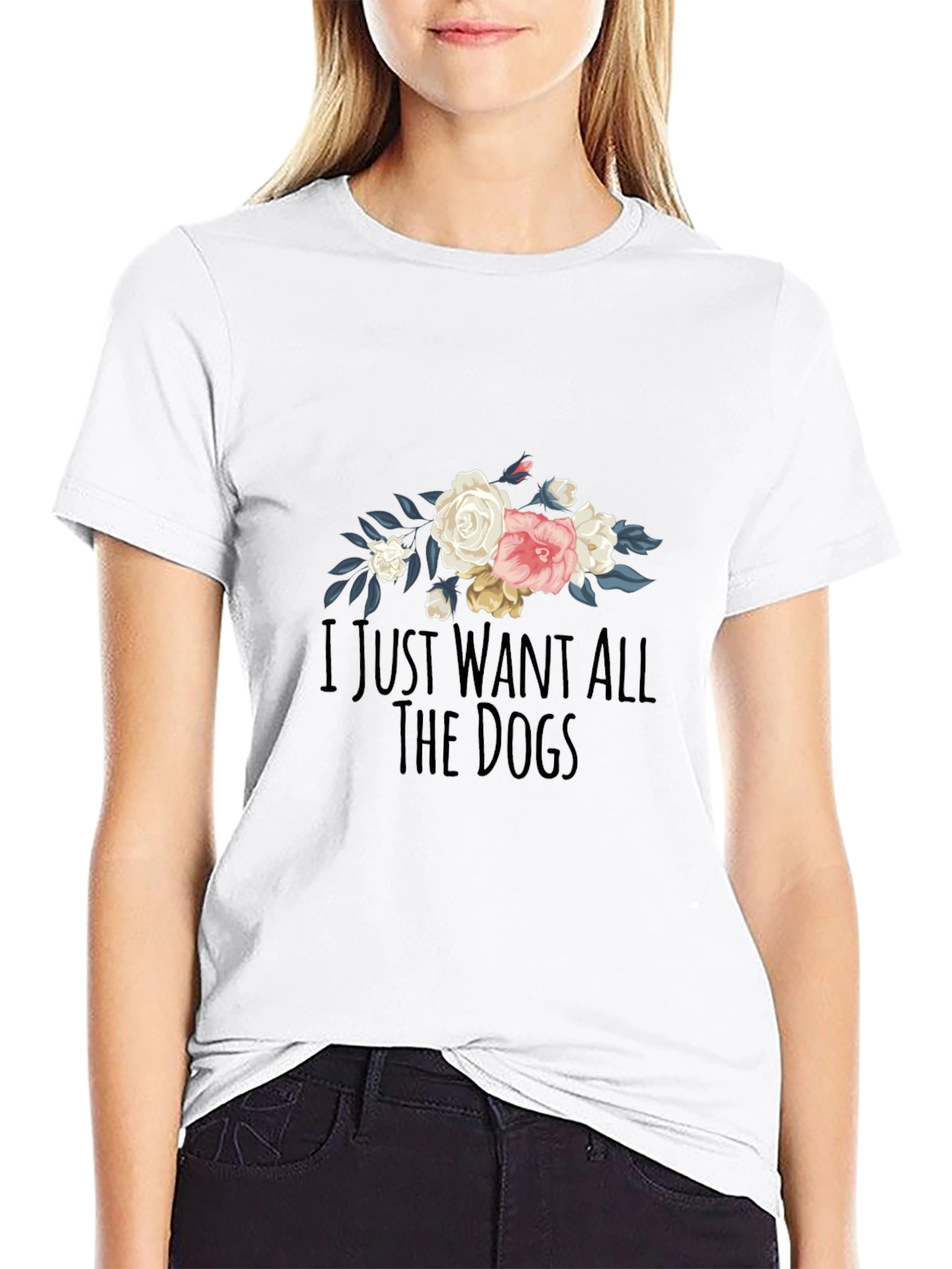 Floral Dog Lover T-Shirt
