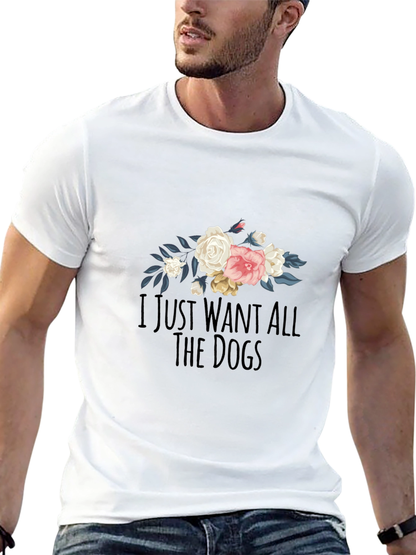 Floral Dog Lover T-Shirt