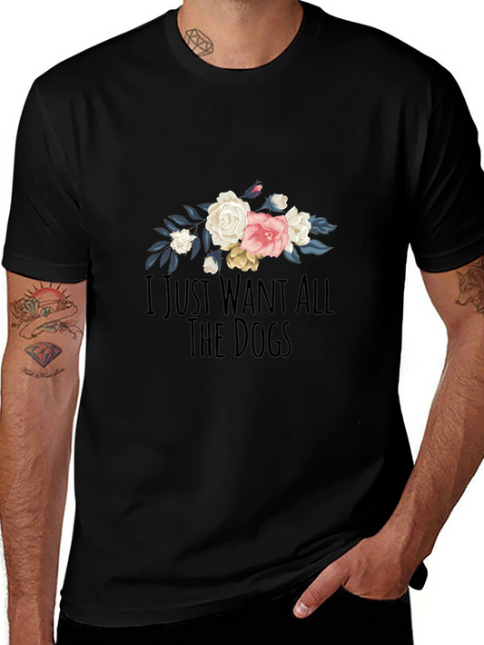 Floral Dog Lover T-Shirt