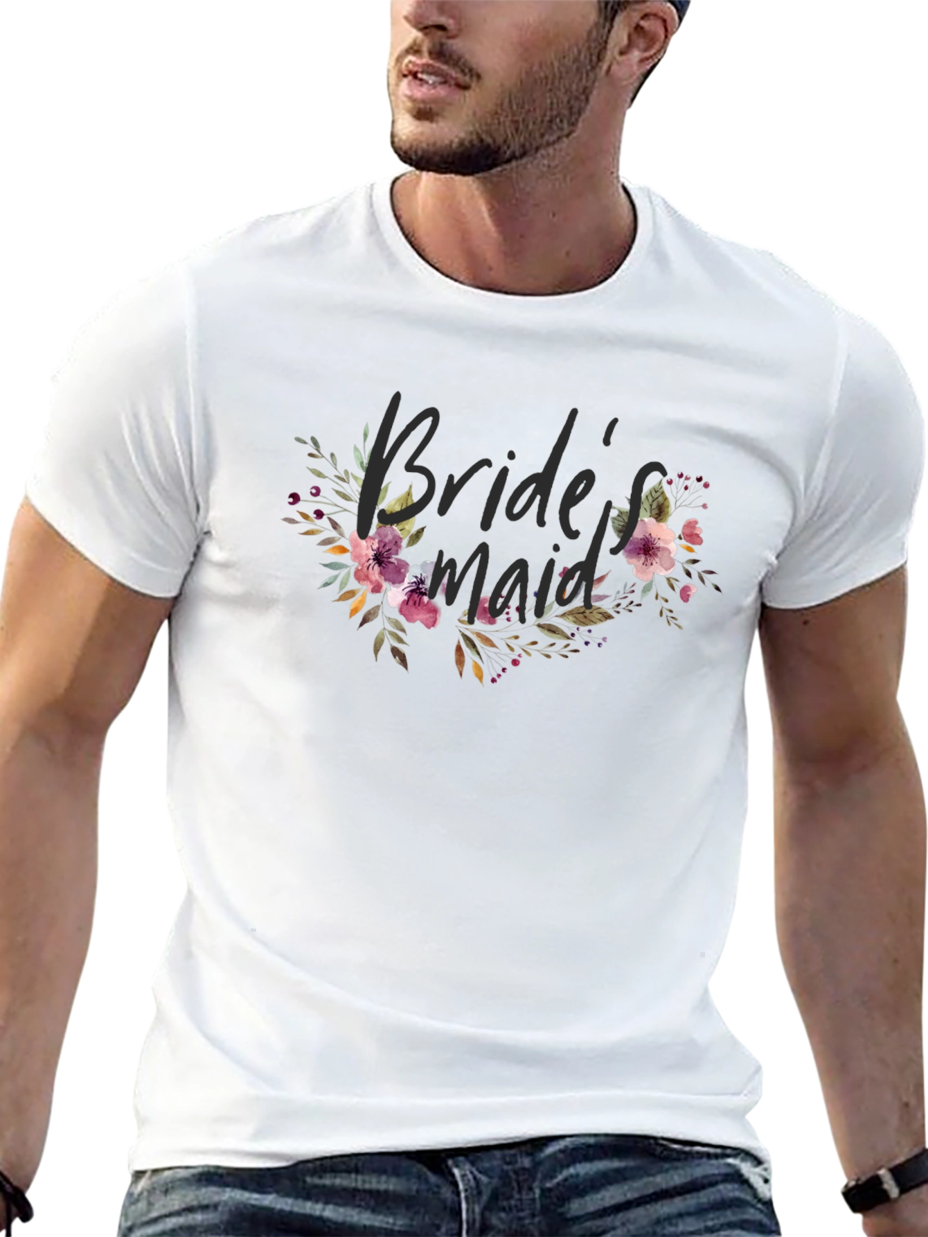 Brides Maid Floral T-Shirt