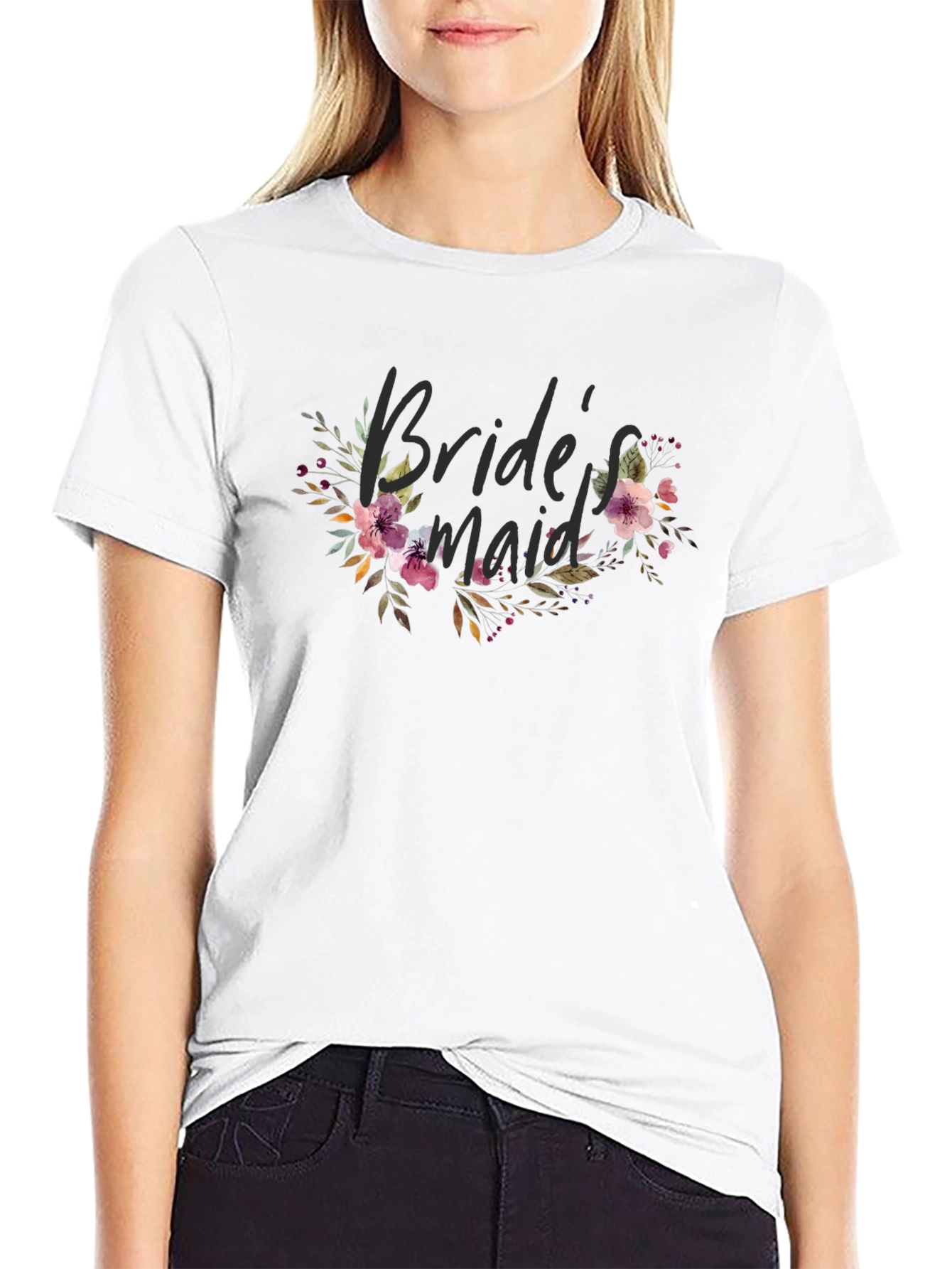 Brides Maid Floral T-Shirt