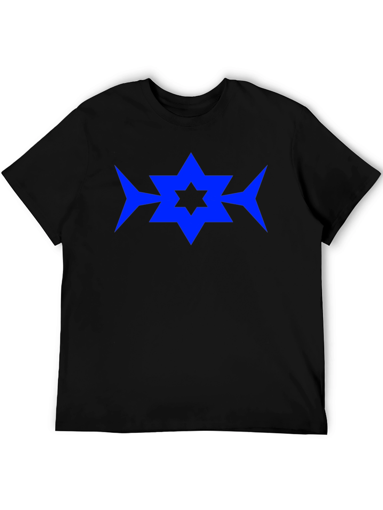 Blue Star Graphic Black T-Shirt