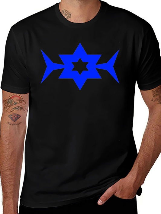 Blue Star Graphic Black T-Shirt