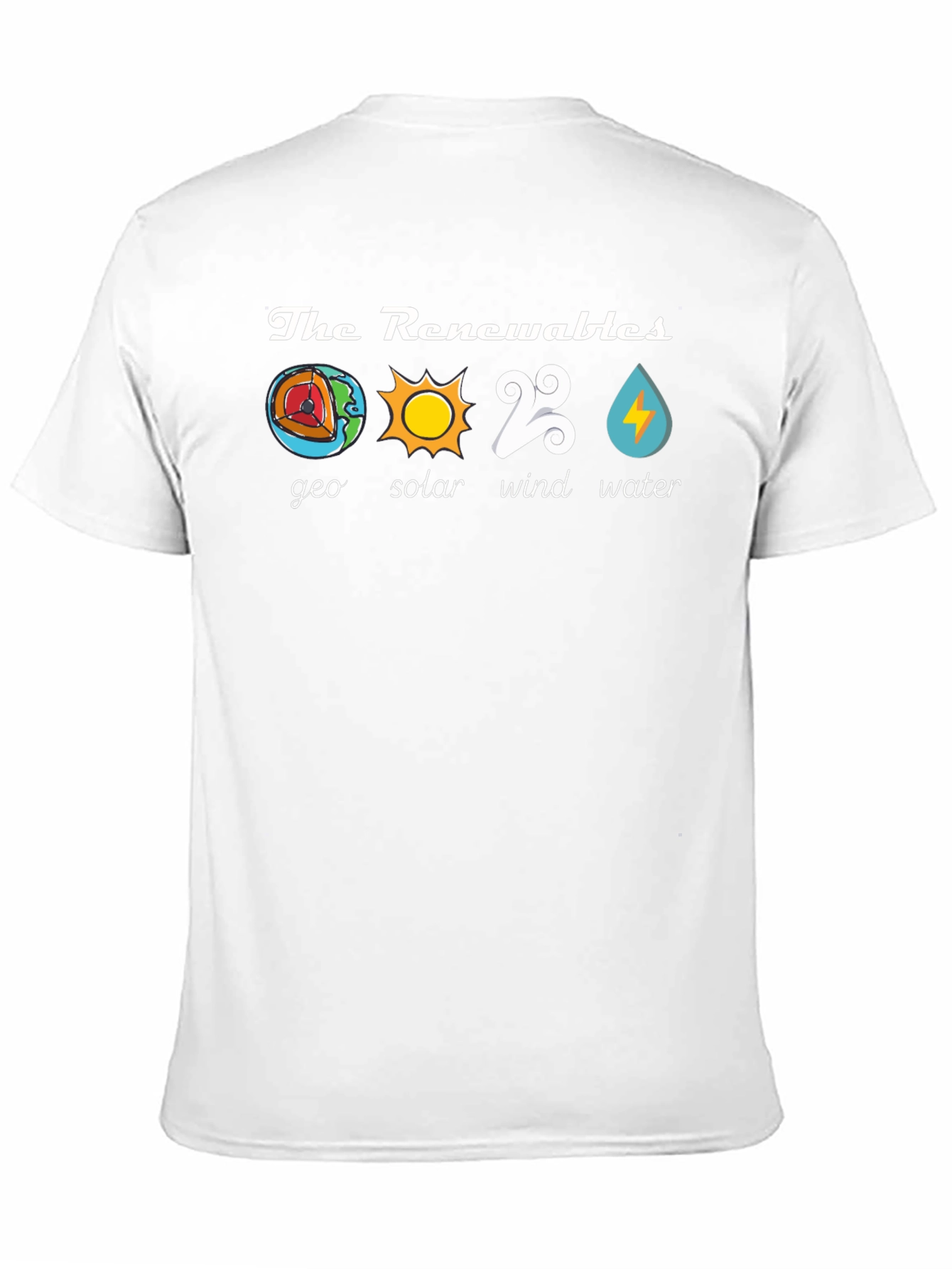 Renewable Energy T-Shirt - Geo Solar Wind Water
