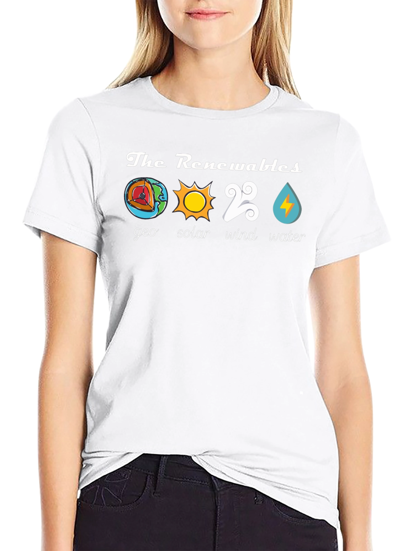 Renewable Energy T-Shirt - Geo Solar Wind Water