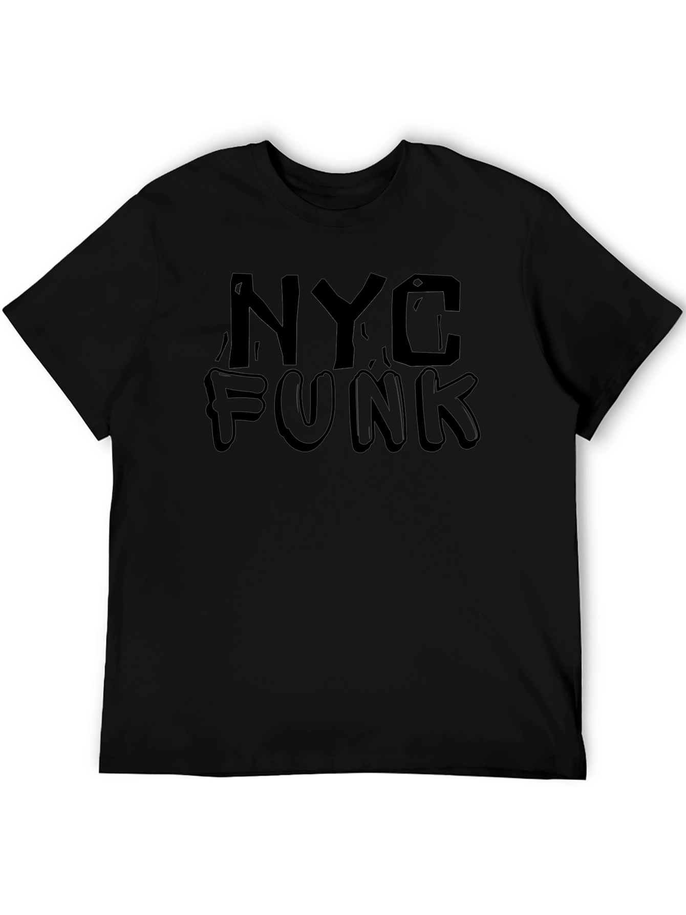 NYC Funk Graphic Print Black T-Shirt