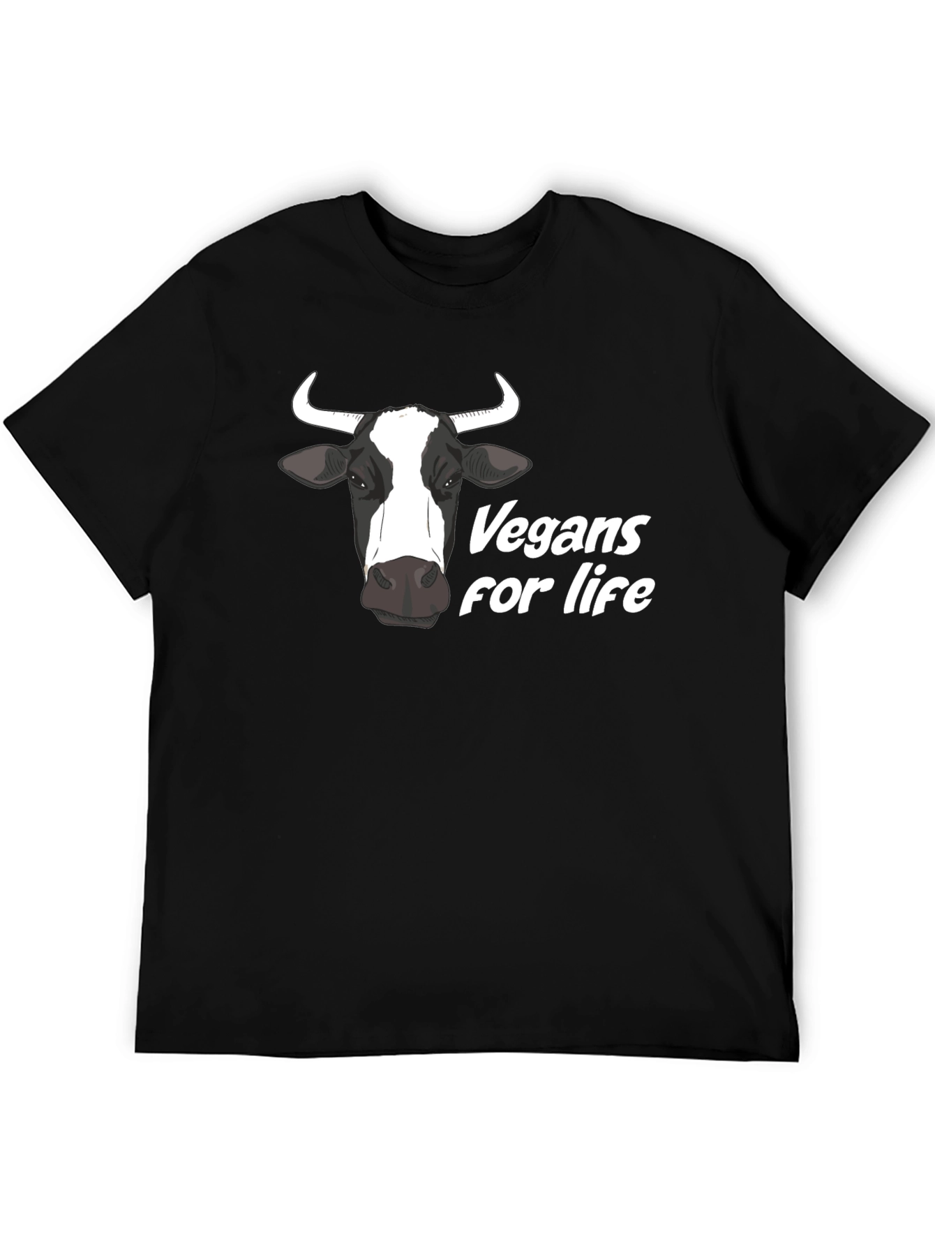 Vegan for Life Cow Graphic Tee