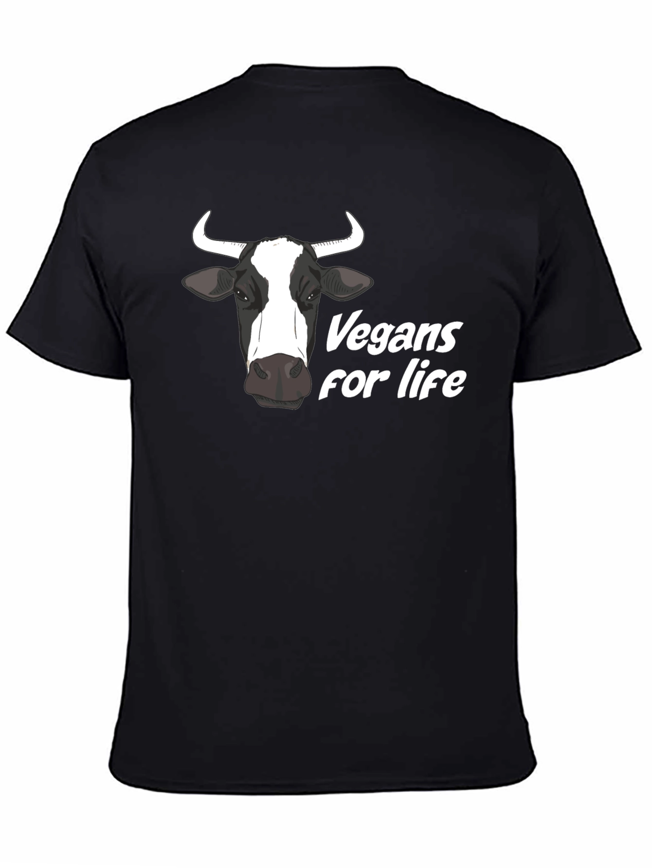 Vegan for Life Cow Graphic Tee