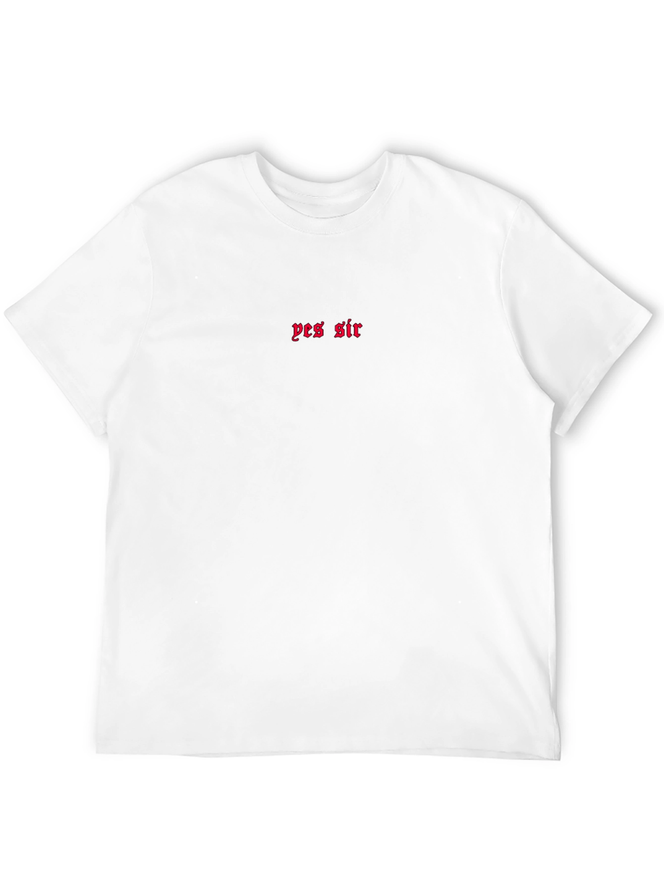Yes Sir Crewneck T-Shirt - Minimalist Style