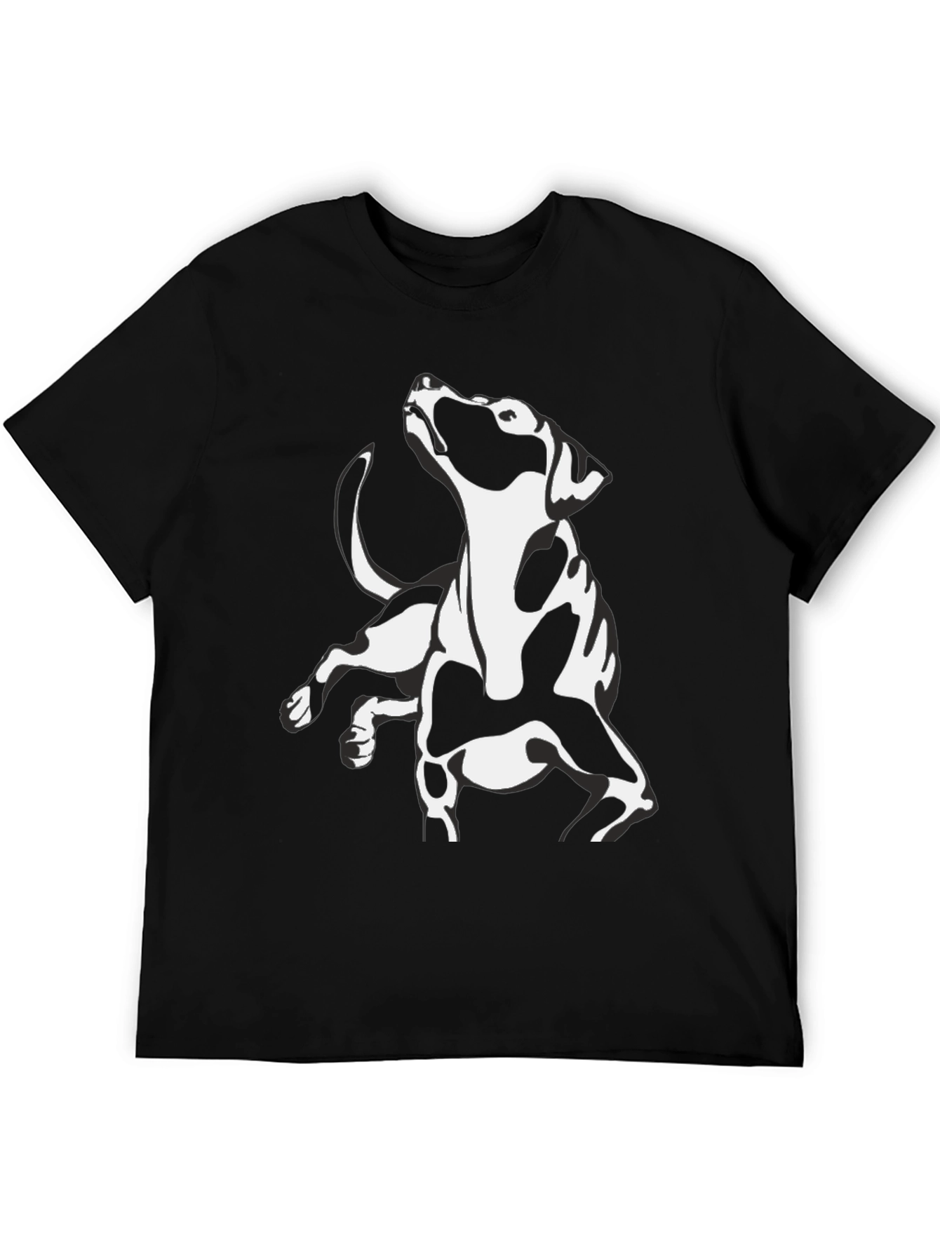 Black Dog Graphic Tee - Cool Canine Design