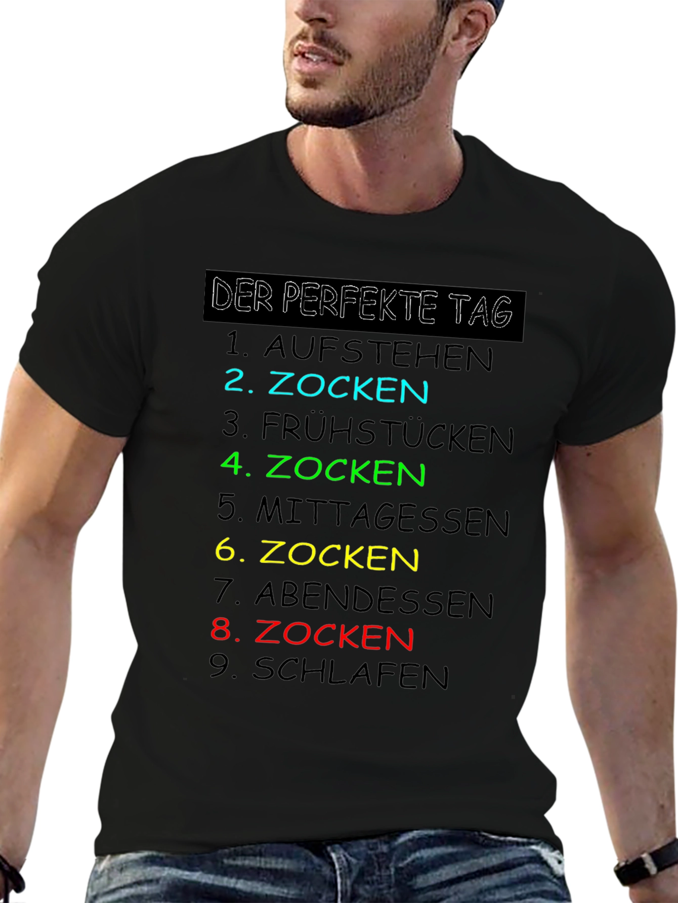 Gamers Perfect Day Black T-Shirt