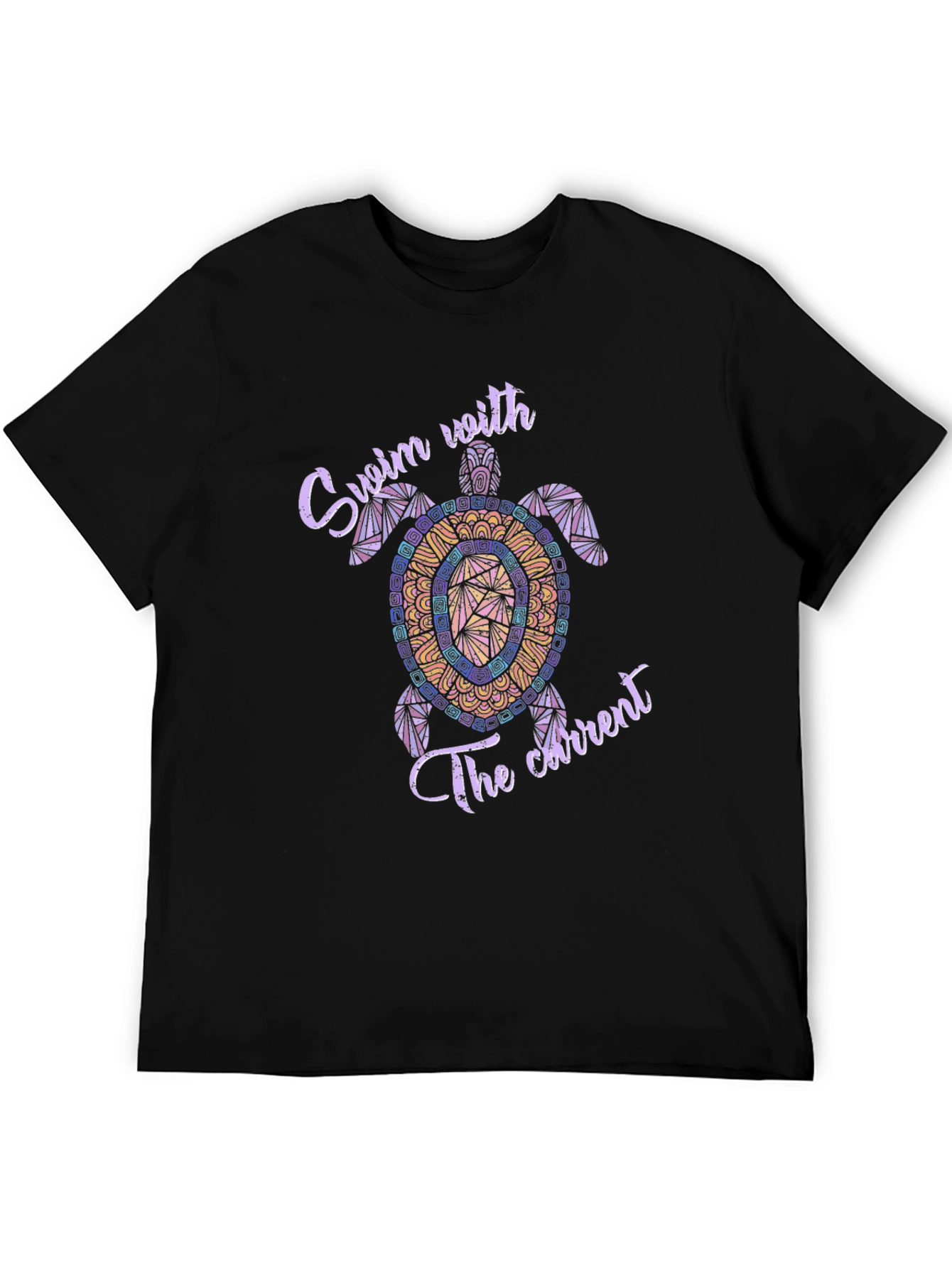 Swim with the Current Turtle T-Shirt