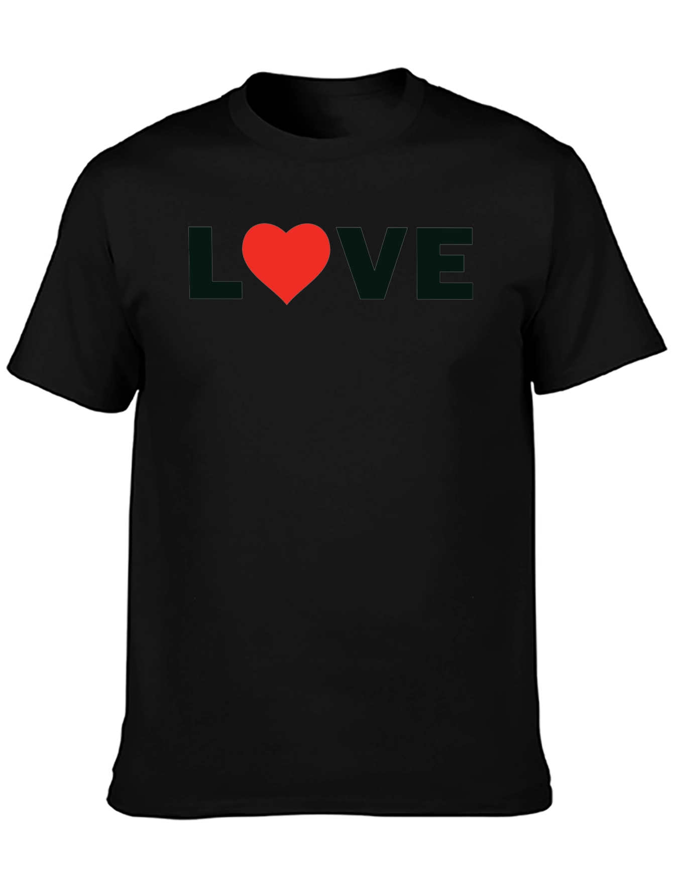 Love Heart Black T-Shirt