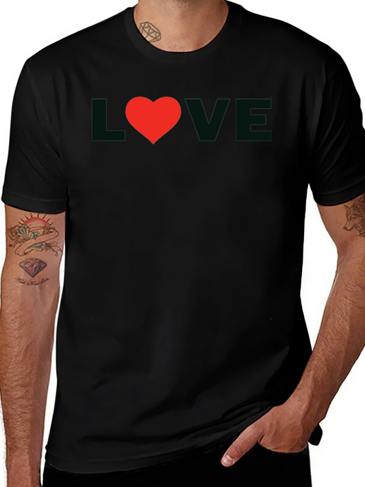 Love Heart Black T-Shirt