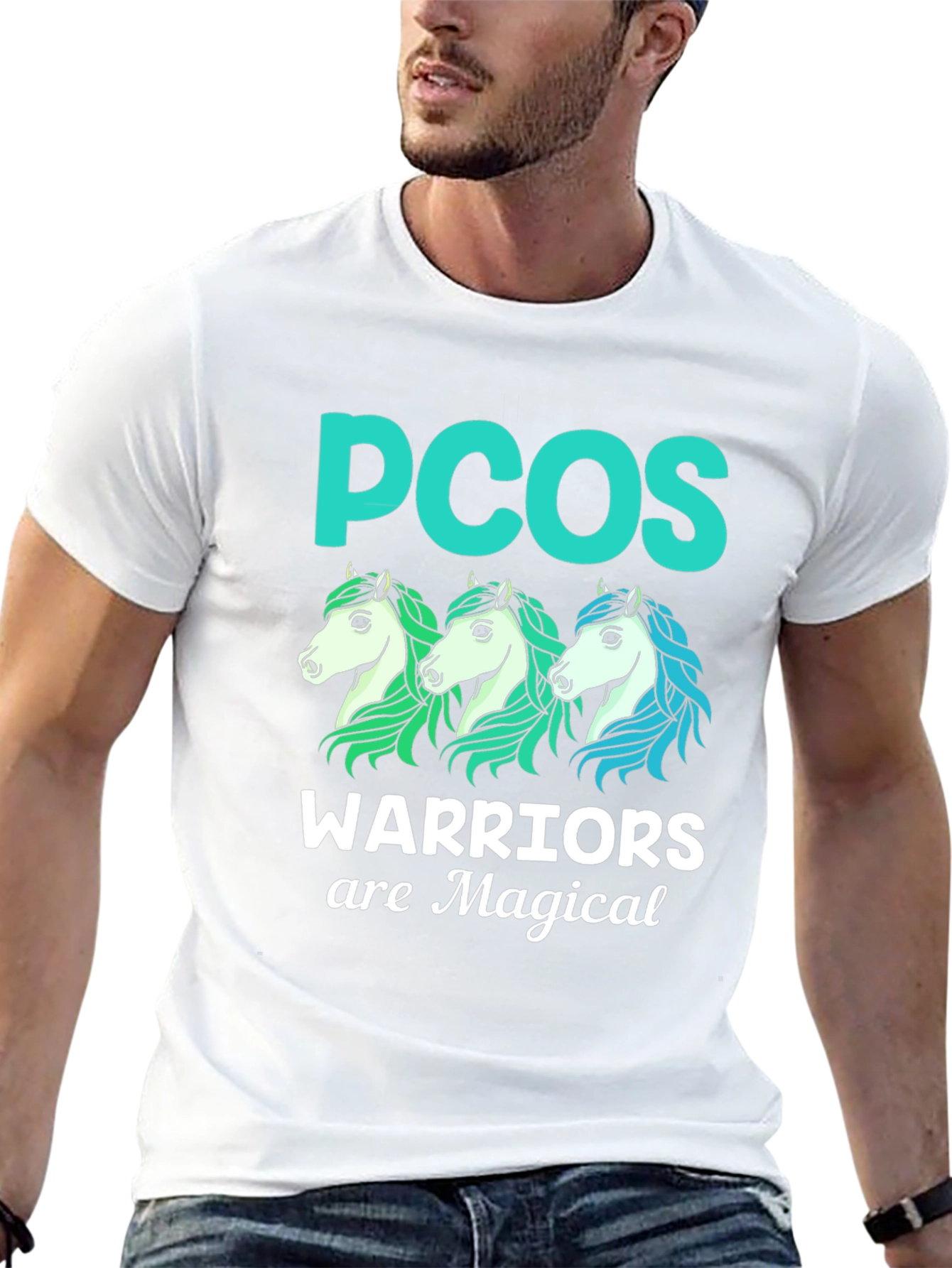 PCOS Warrior Magical Horses Graphic Tee