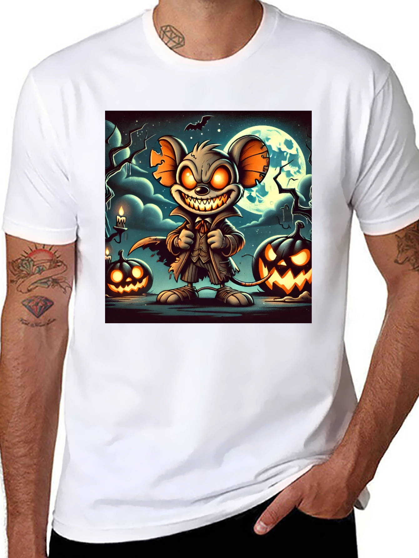 Spooky Halloween Mouse T-Shirt