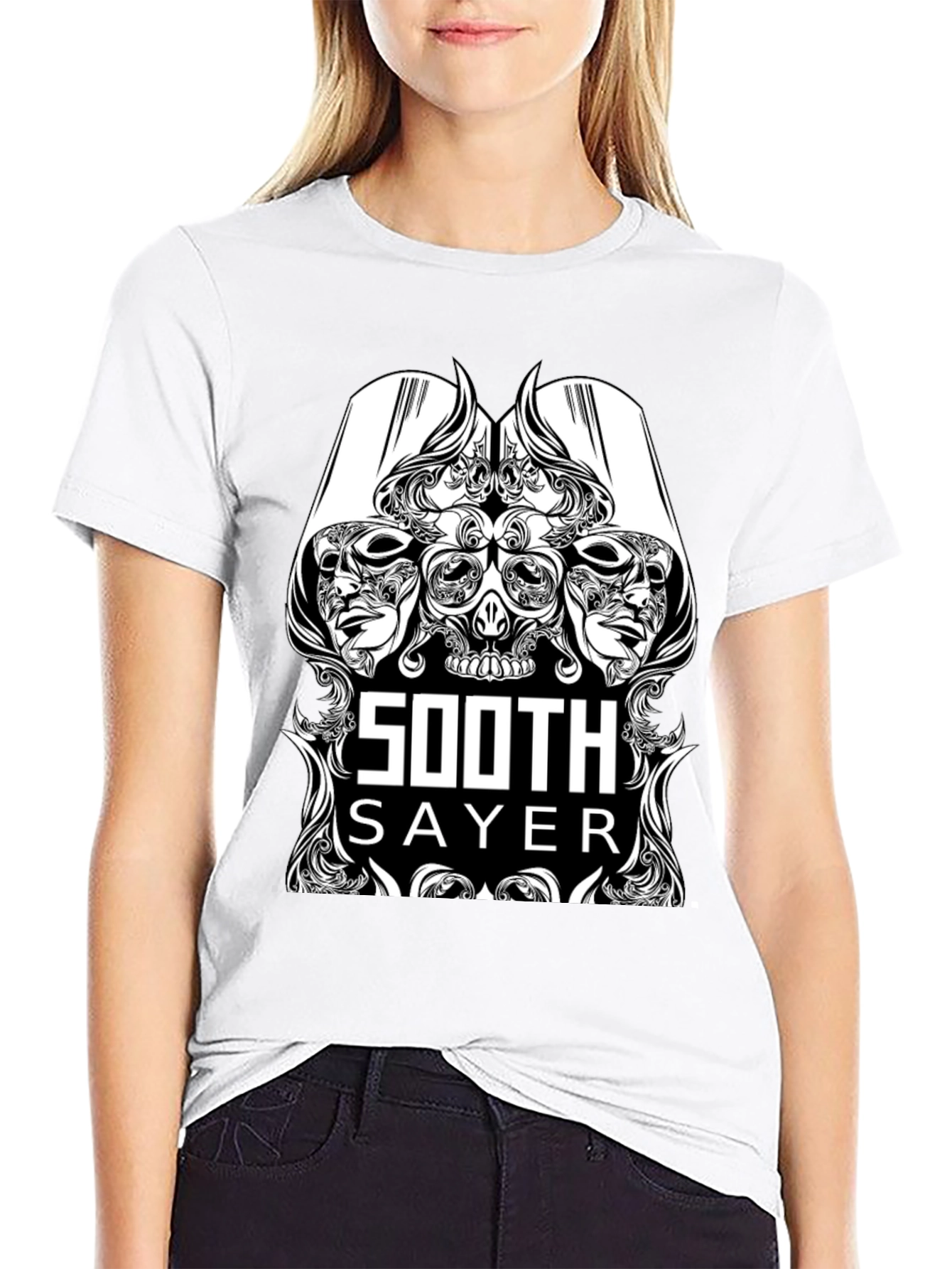Soothsayer Graphic Print Black Tee