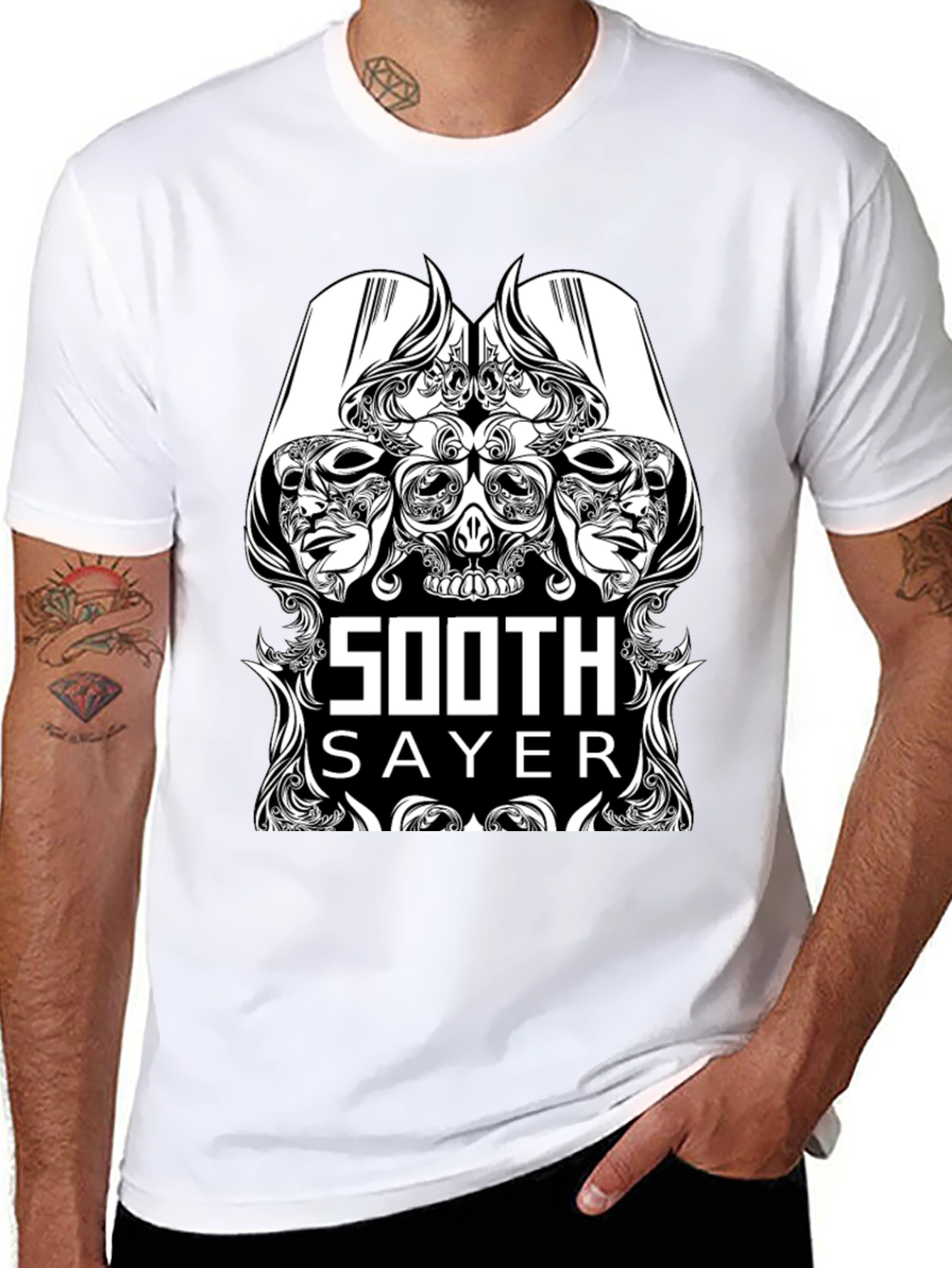 Soothsayer Graphic Print Black Tee
