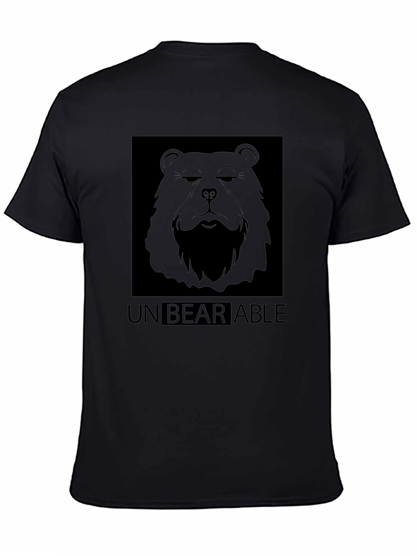 Unbearable Bear Graphic T-Shirt - Black