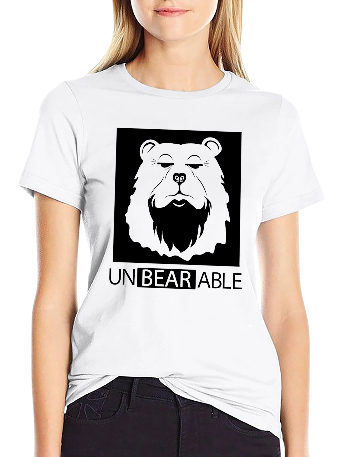 Unbearable Bear Graphic T-Shirt - Black
