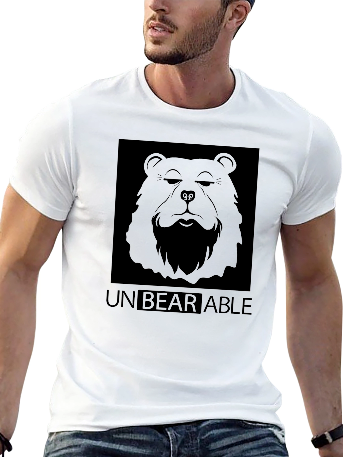 Unbearable Bear Graphic T-Shirt - Black