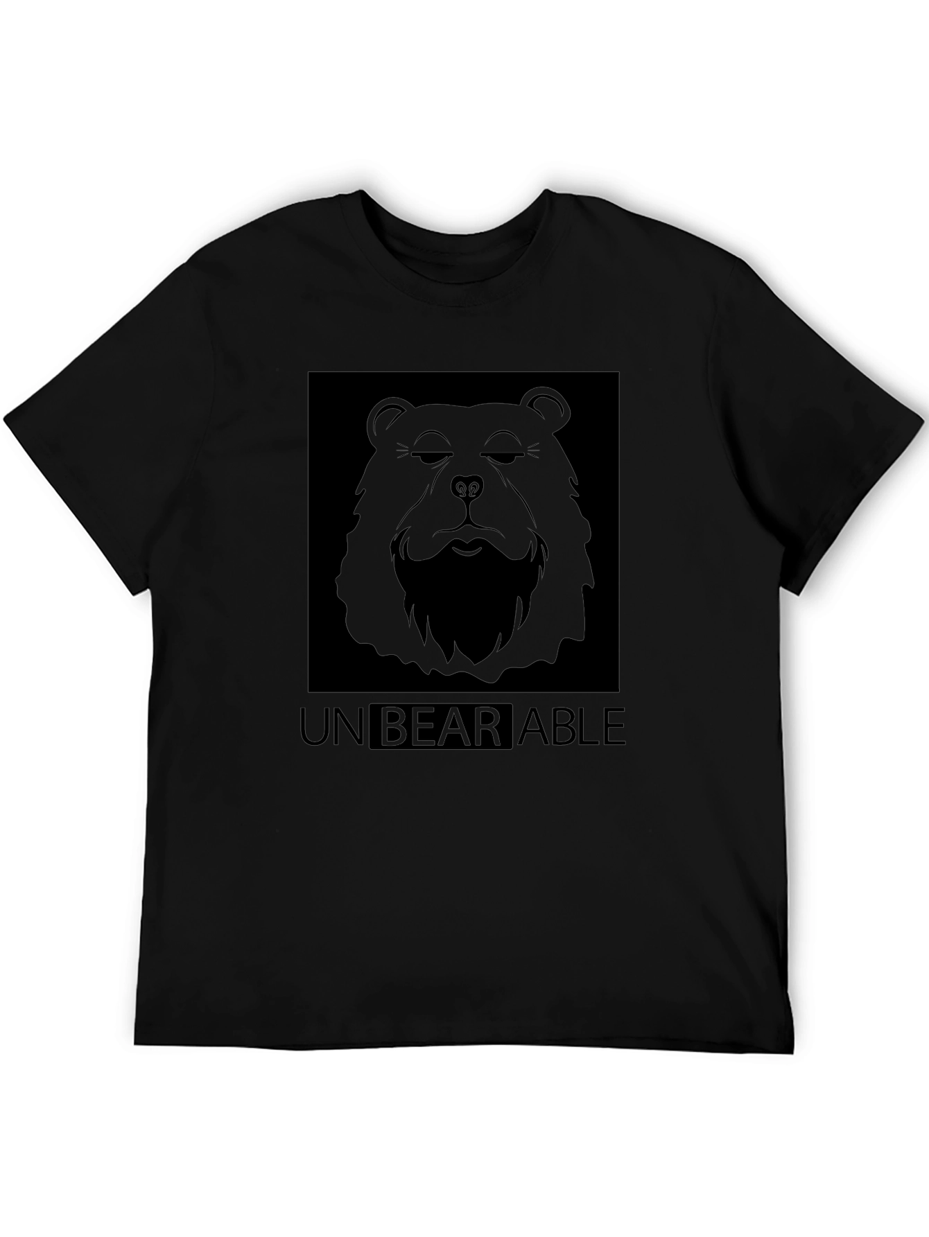 Unbearable Bear Graphic T-Shirt - Black