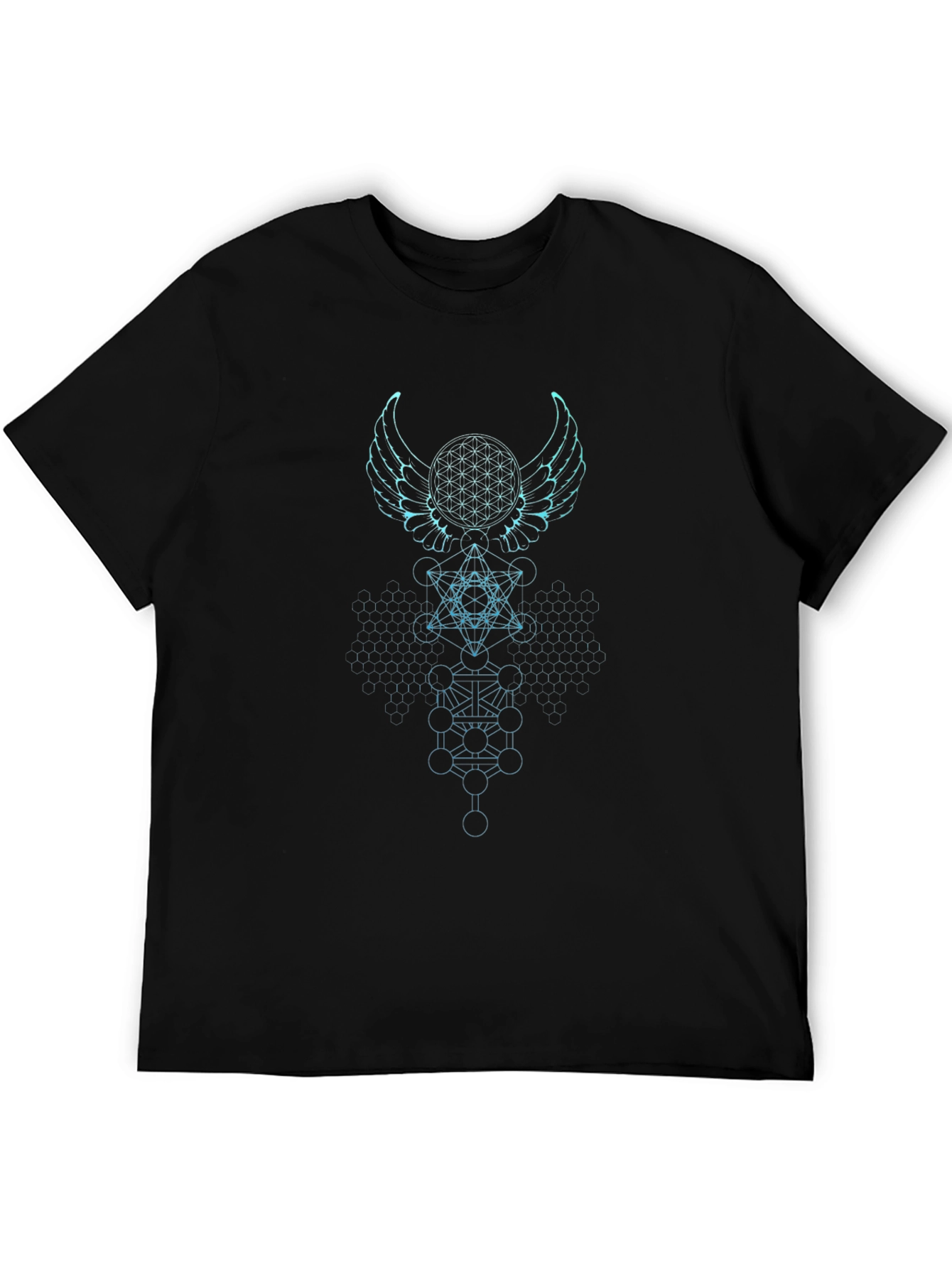 Geometric Print T-Shirt - Mystical Design