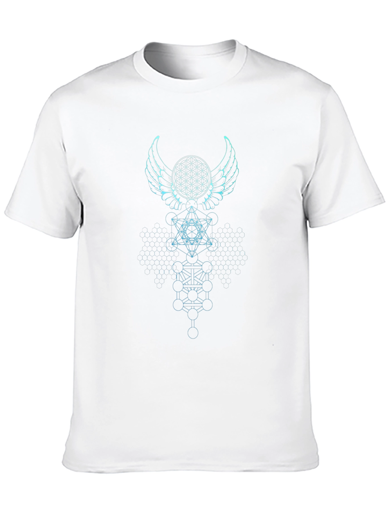 Geometric Print T-Shirt - Mystical Design