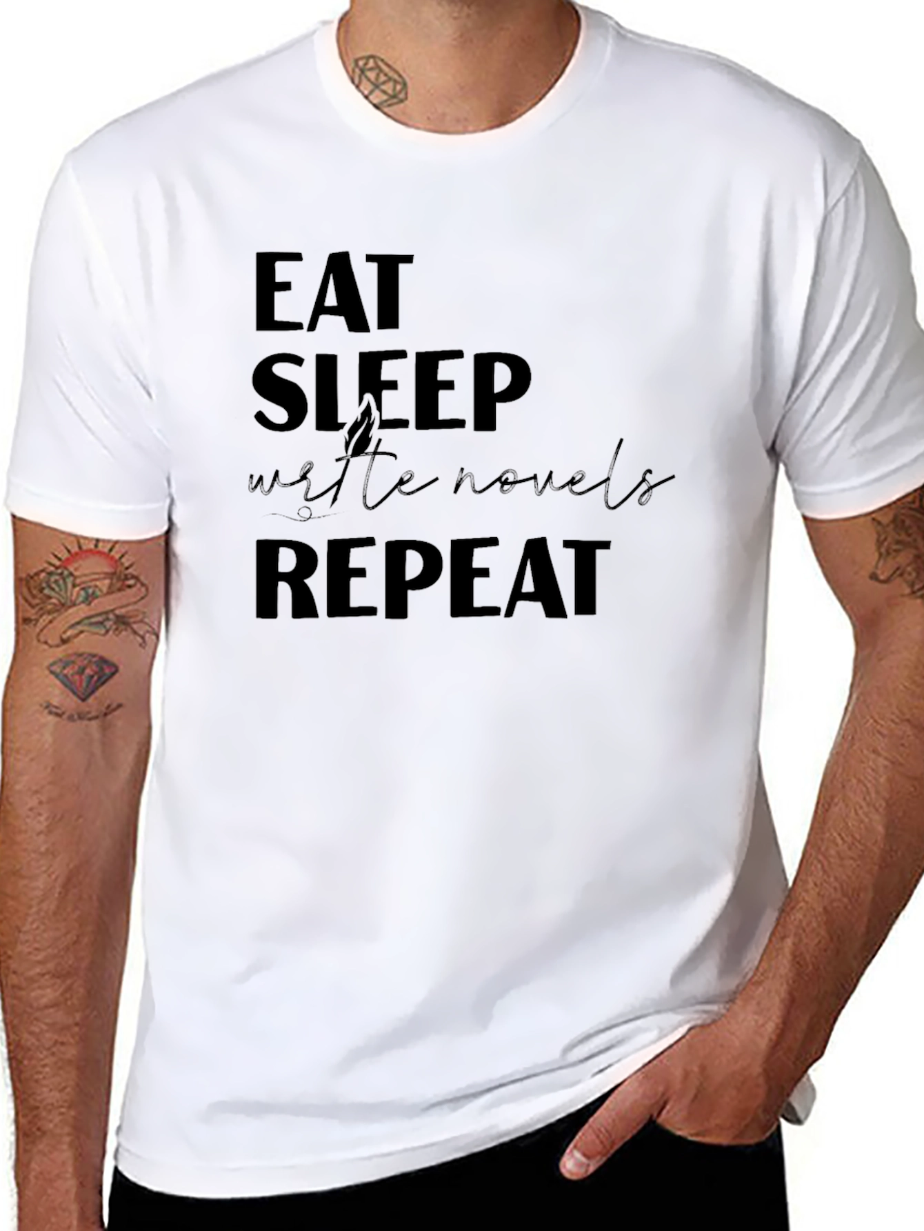 Eat Sleep Write Novels Repeat T-Shirt