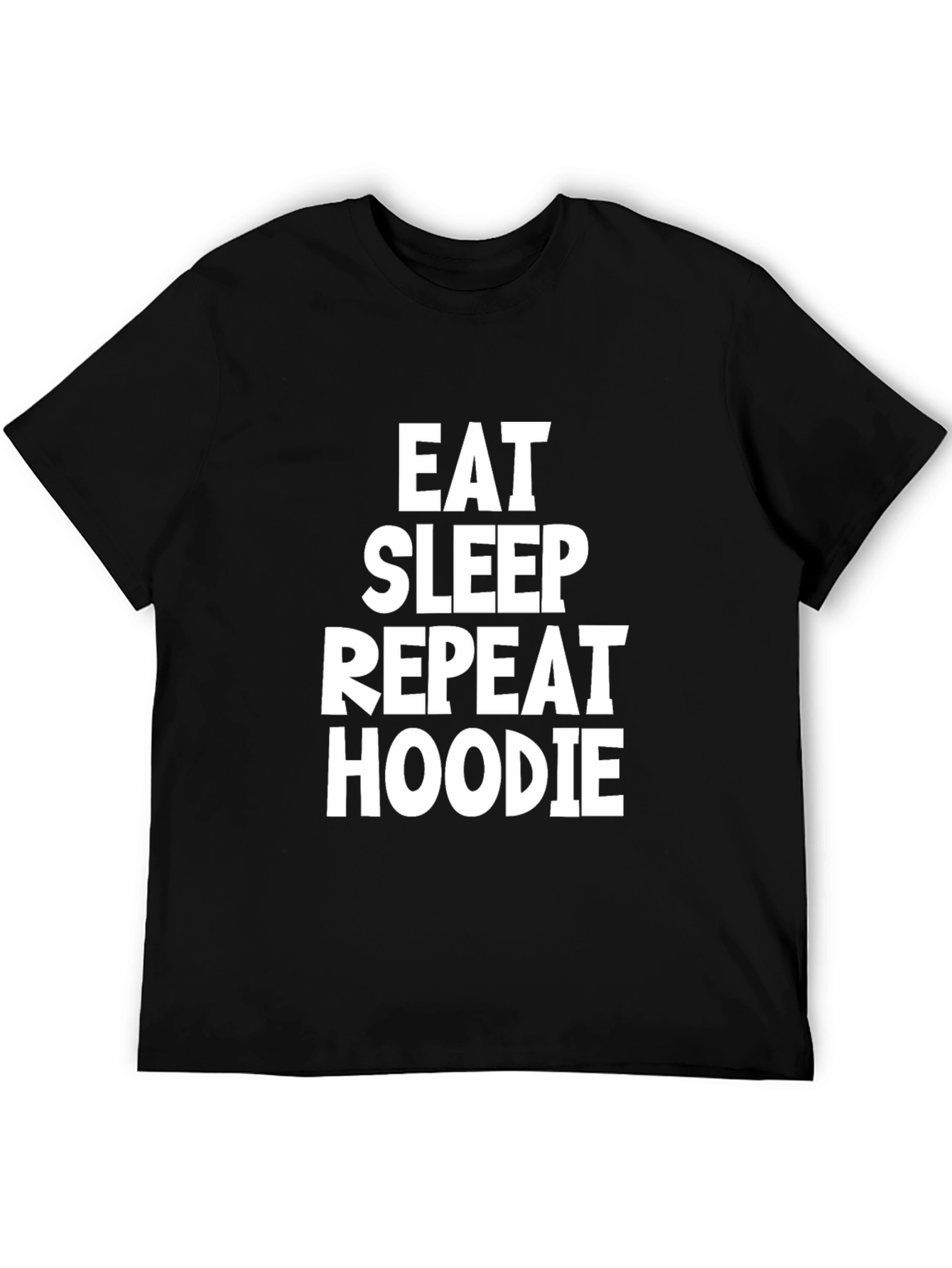Eat Sleep Repeat Hoodie T-Shirt - Black