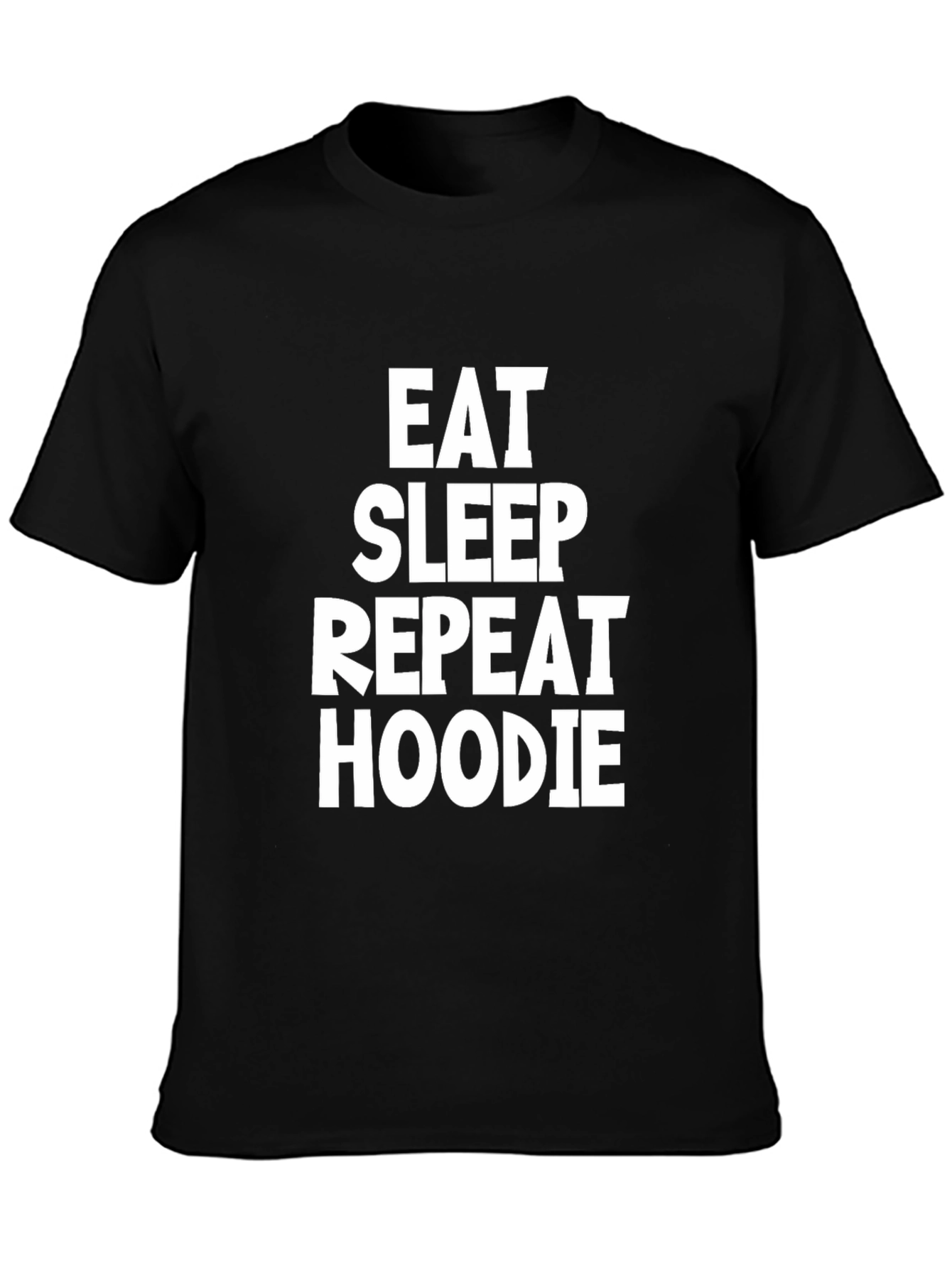 Eat Sleep Repeat Hoodie T-Shirt - Black